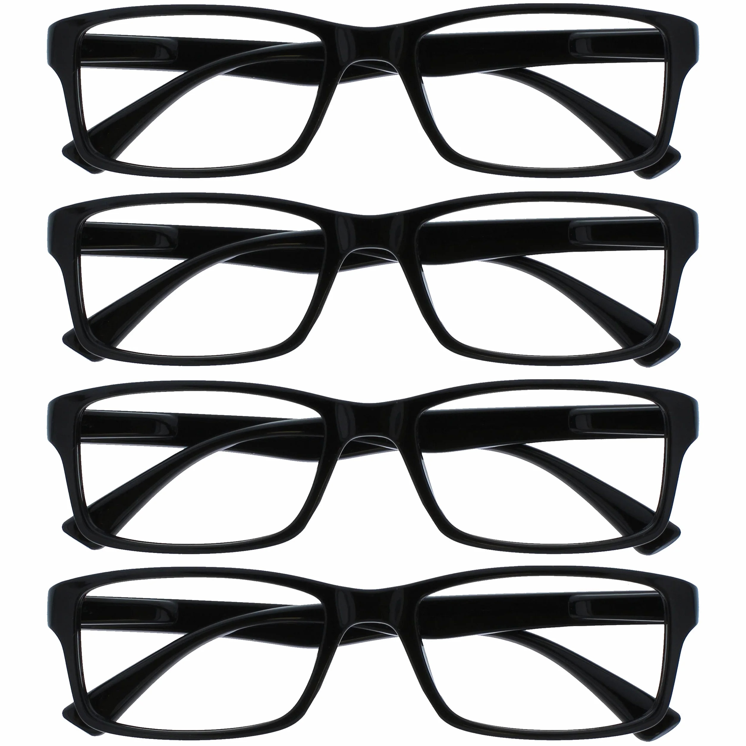 OPULIZE Nero Lettori Valore 4 Pacco Uomo Donna Uvr4092Bk +2,50-88 Gr