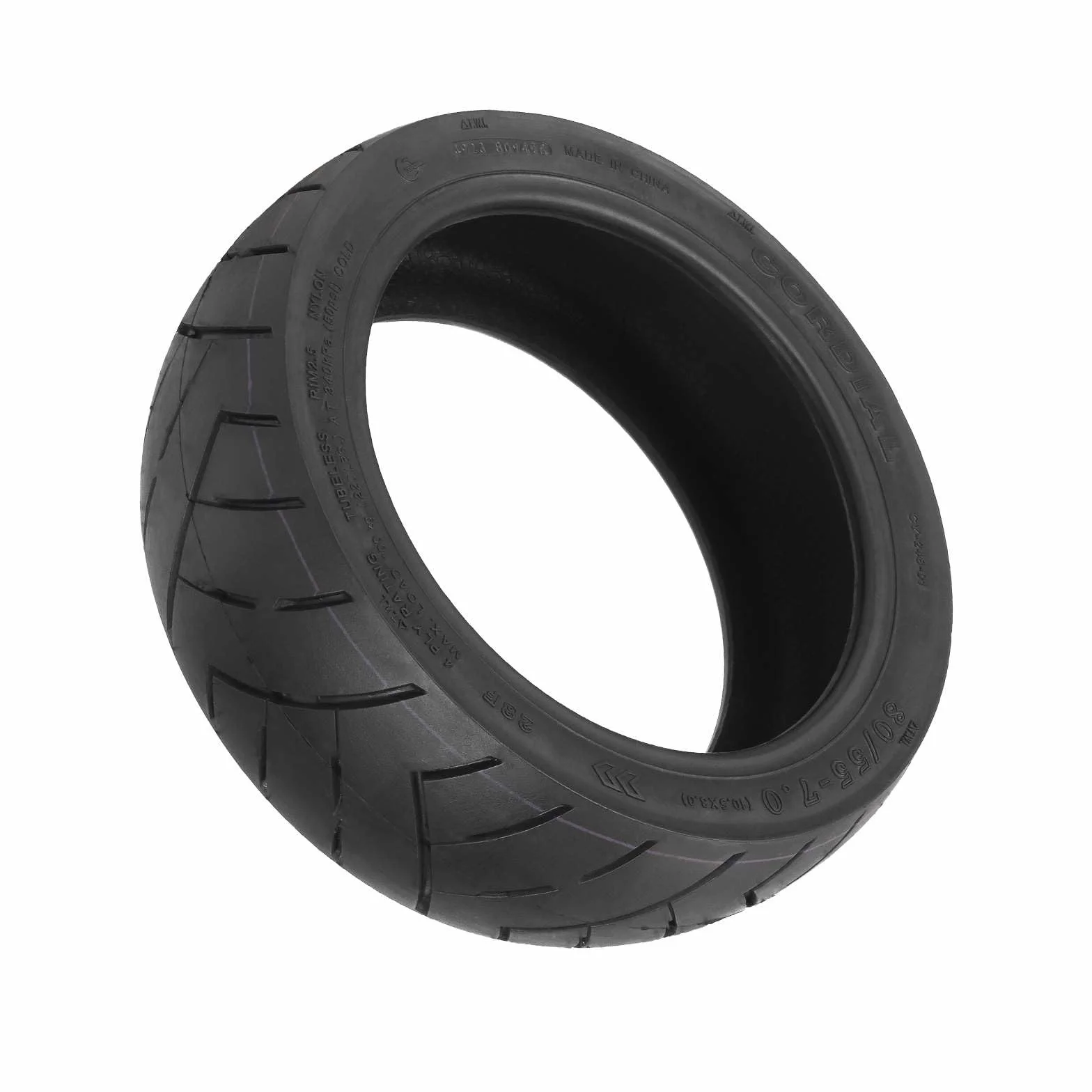 Lot de 1 pneumatico Tubeless 80/55-7,0 (10,5 x 3,0) per scooter elettrico Segway Ninebot P65D, 10,5", pneumatico di ricambio, pneumatico senza camera d'aria, resistente, antiscivolo, in gomma per