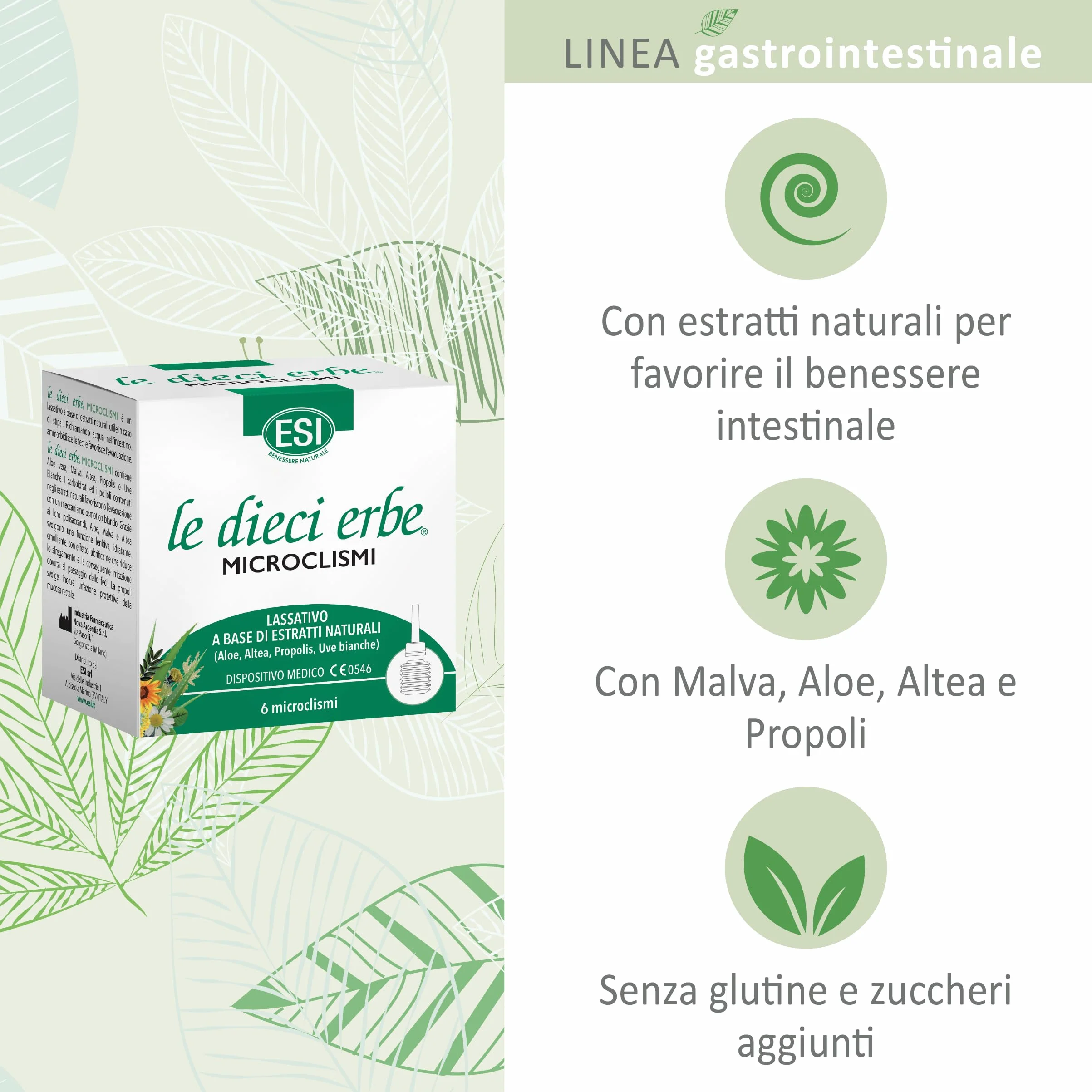 Le Dieci Erbe Microclismi ESI 6 Pezzi