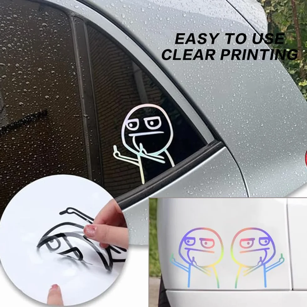 6 Pezzi Dito Medio Sticker Adesivi Adesivi per Auto, con Dito Medio per Auto Dito Medio Sticker Autoadesivi Adatto per Finestre, Moto, Computer Portatili