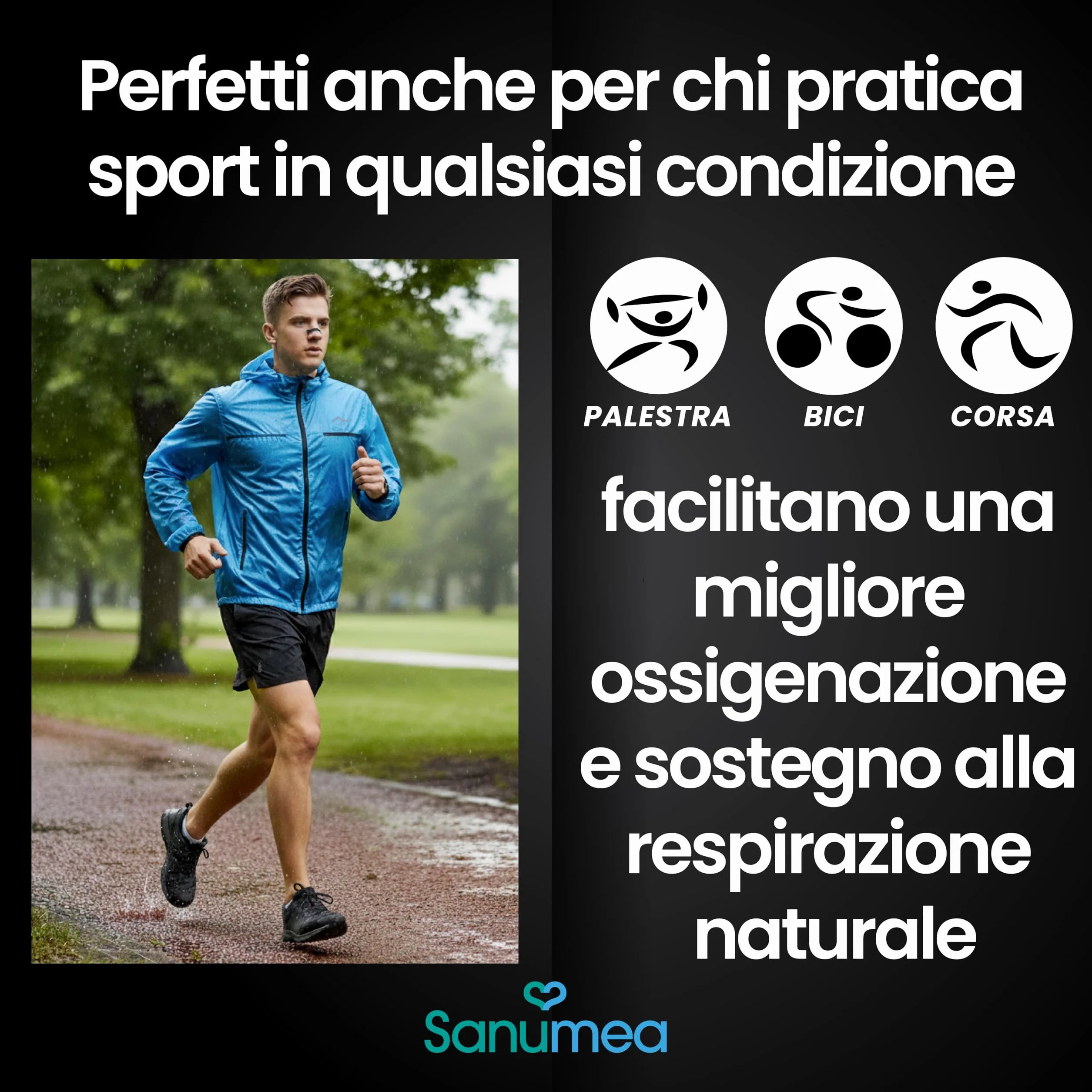 Cerotti Nasali Anti Russamento 30 Pezzi, Sport Respira Bene, Dimensioni Universali, Marca Italiana
