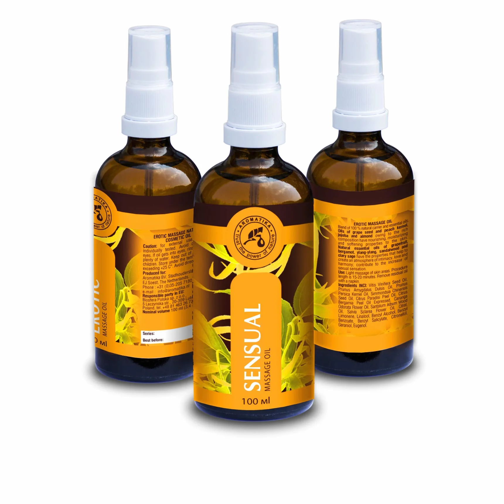 Olio per Massaggi Sensibile 100ml - Olio Essenziale Naturale - Cosmetici Naturali