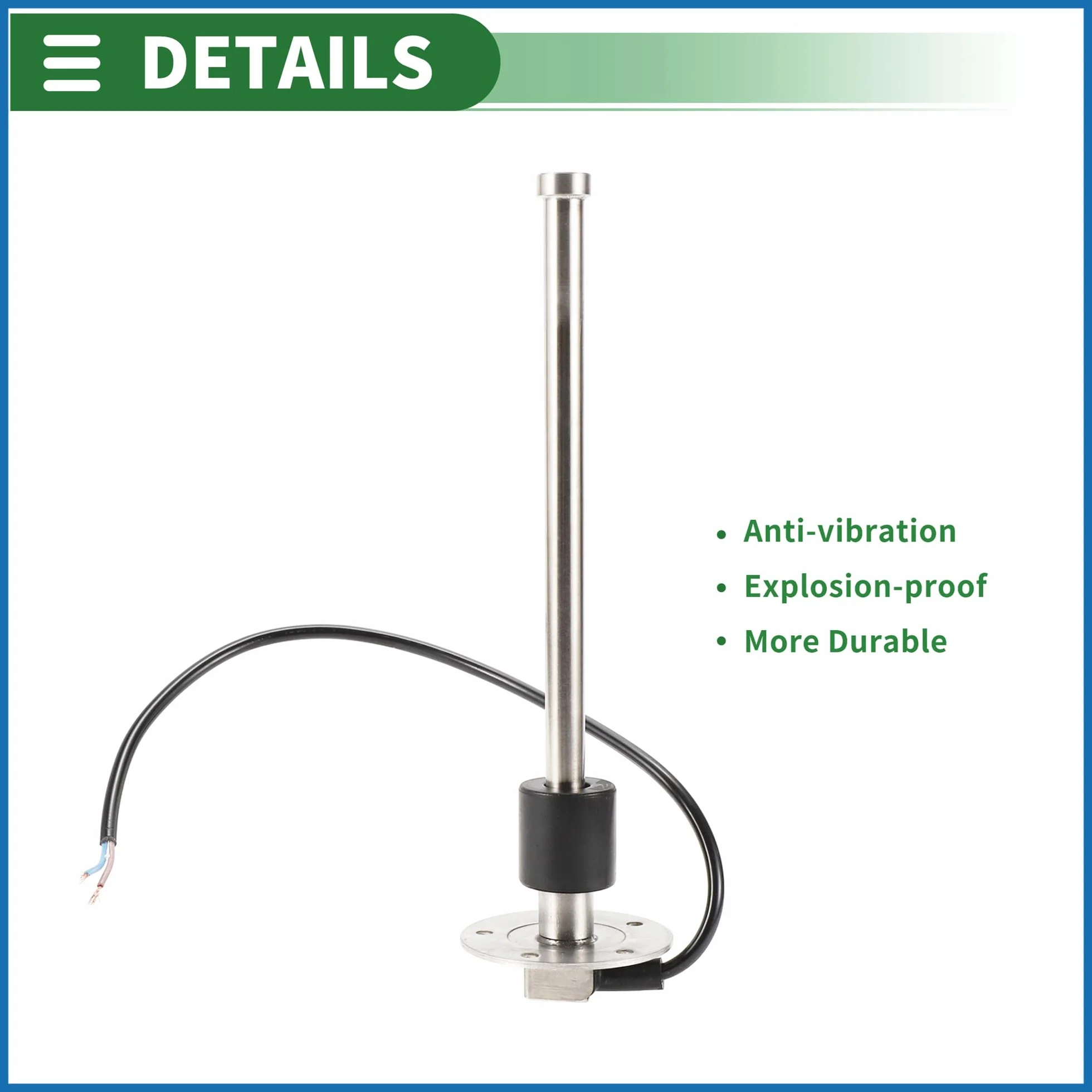 Sensore di Livello Carburante Marina ABSOPRO 241mm 0-190 Ohm Argento Nero