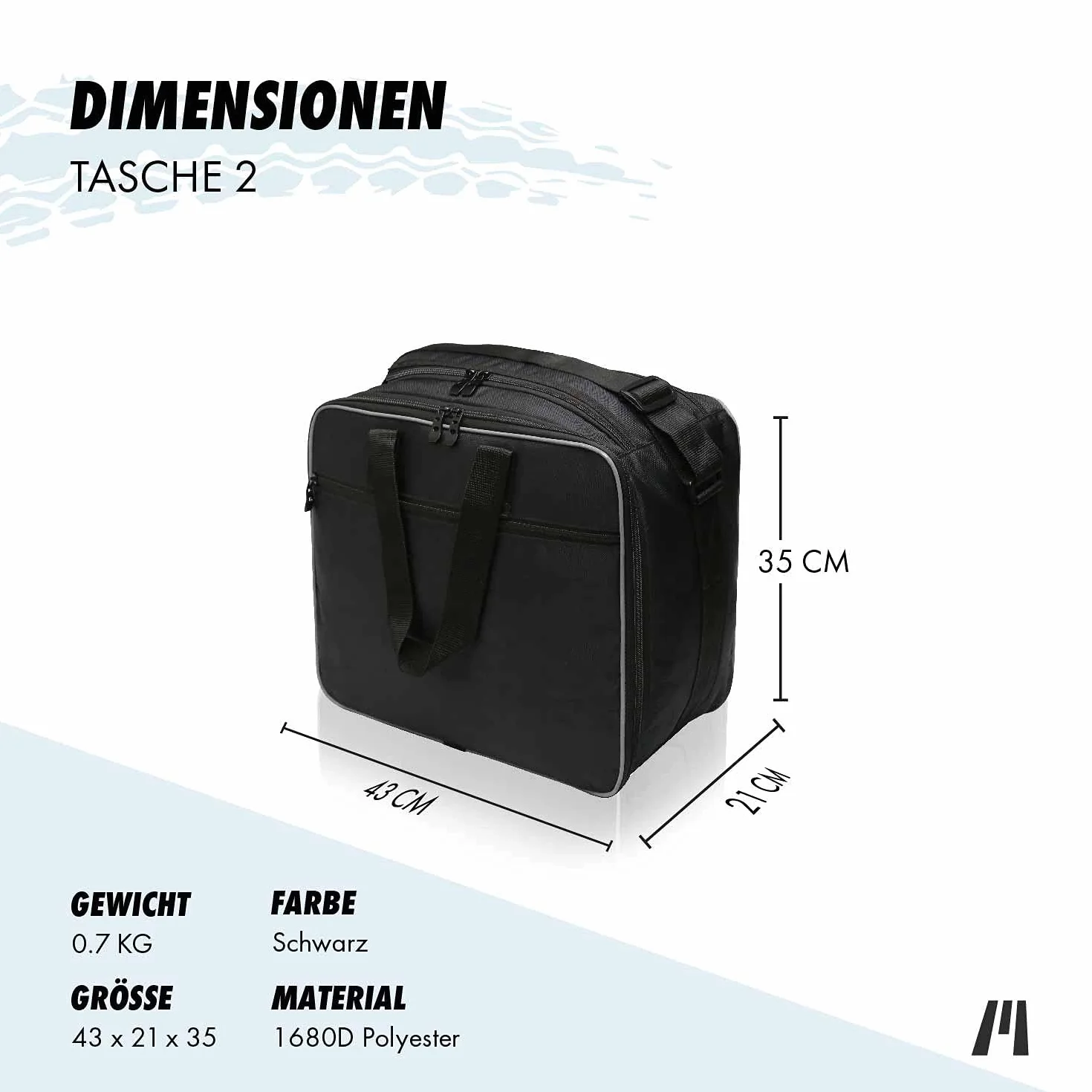 Getmore Parts - Borse interne per valigie laterali in alluminio di Triumph Tiger | 800 | 1200 | Explorer 1200