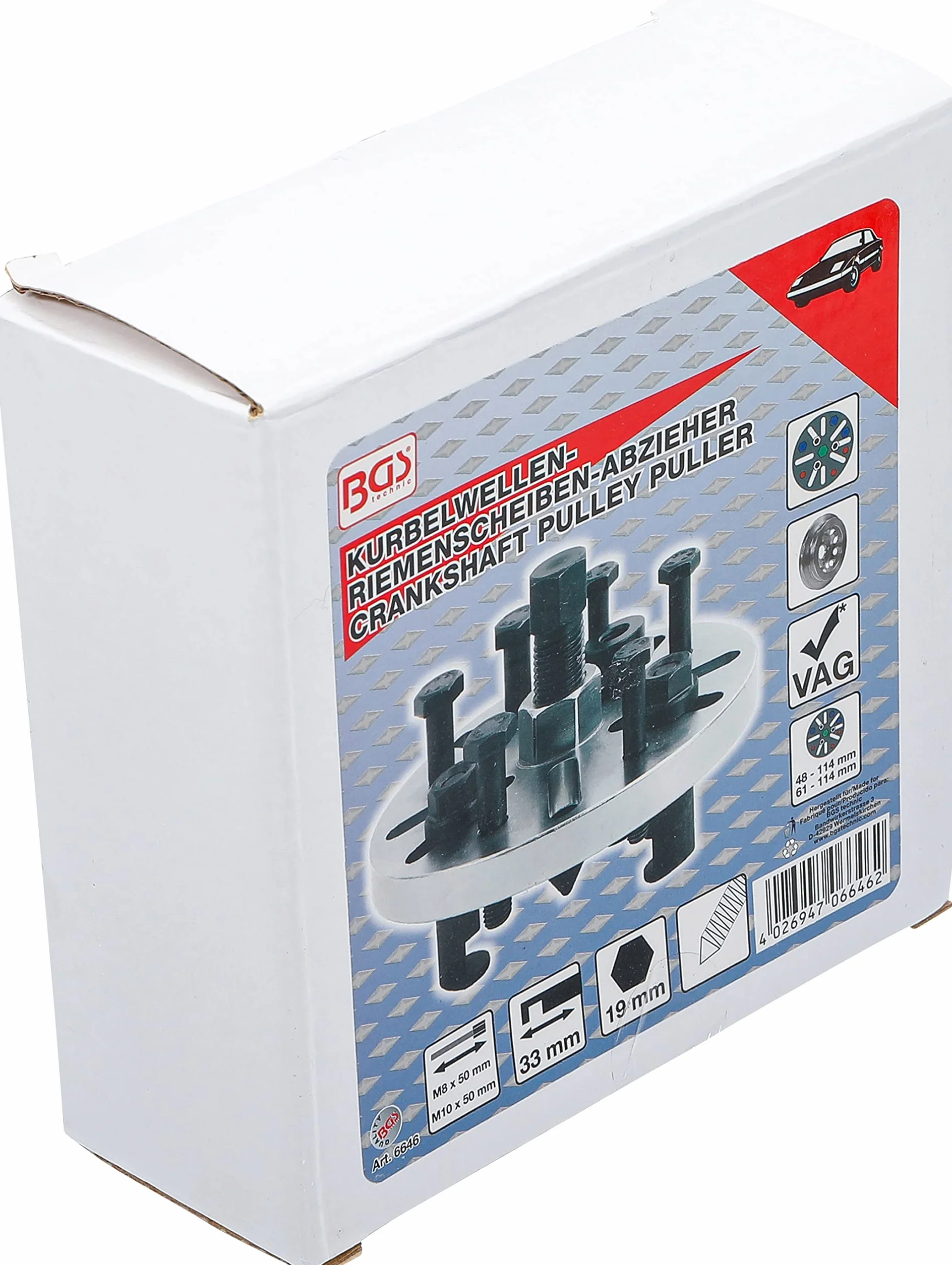 BGS 6646 Estrattore per pulegge albero motore universale