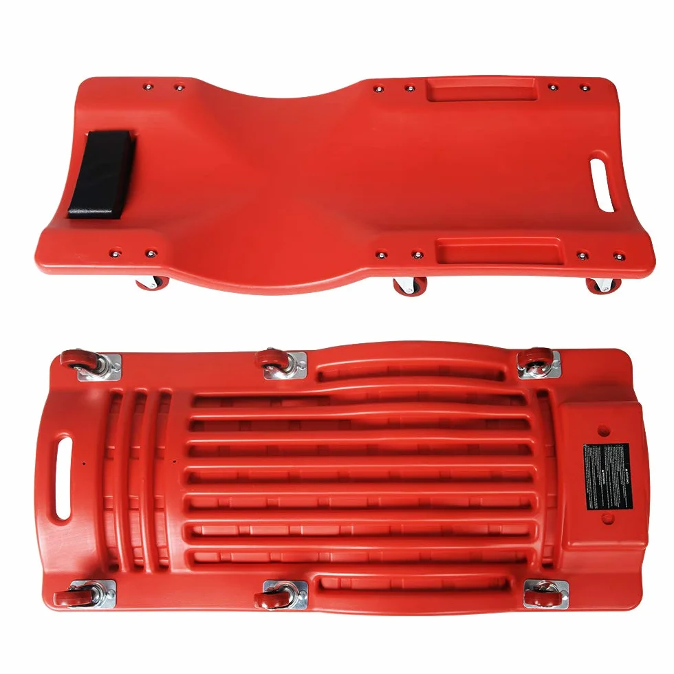 Deuba Carrello sotto Auto Poggiatesta 6 Ruote 360° Forma Ergonomica Lettino sotto Macchina Officina