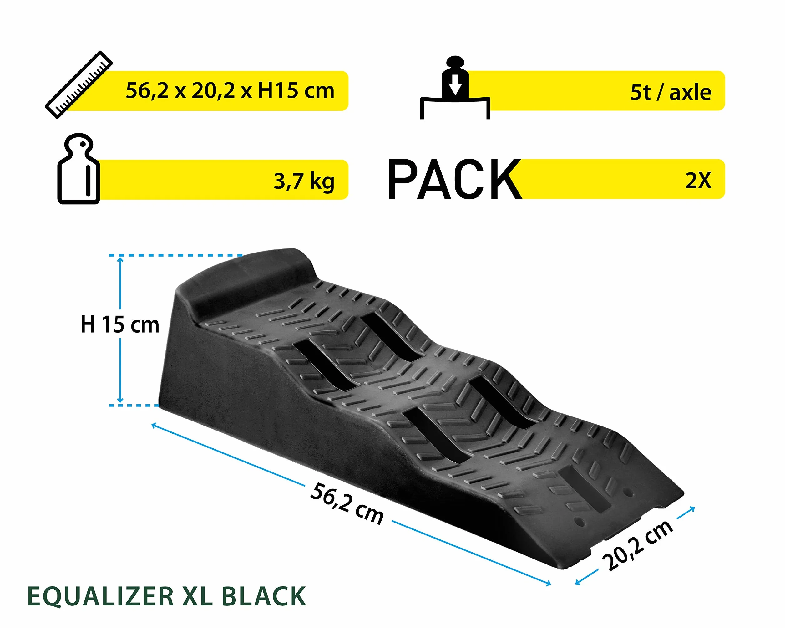 BRUNNER CP.Cunei livellamento Equalizer XL Neri