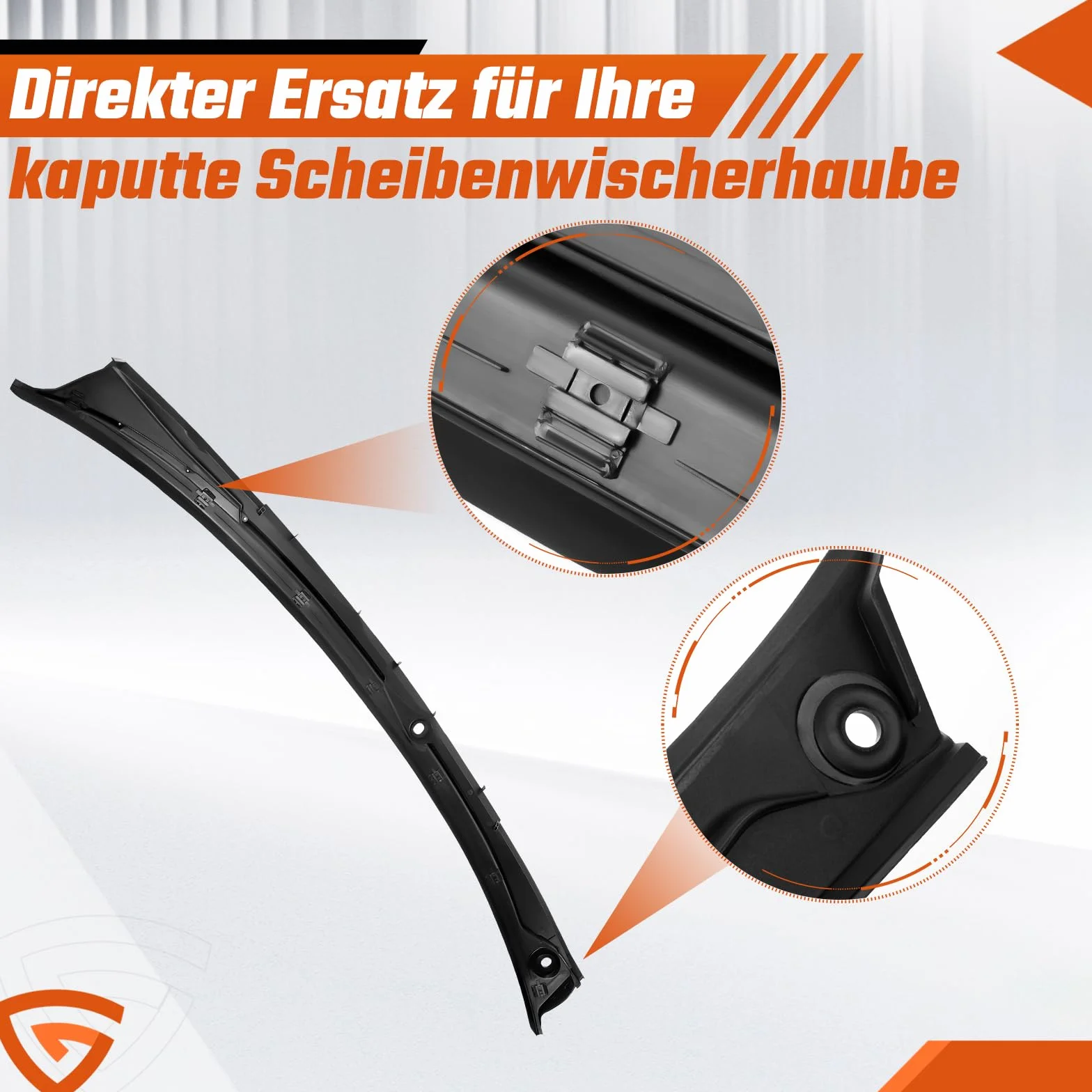 Copri tergicristallo anteriore nero 51718208483 compatibile con BMW 3 Serie E46 M3 323i 325i 330i