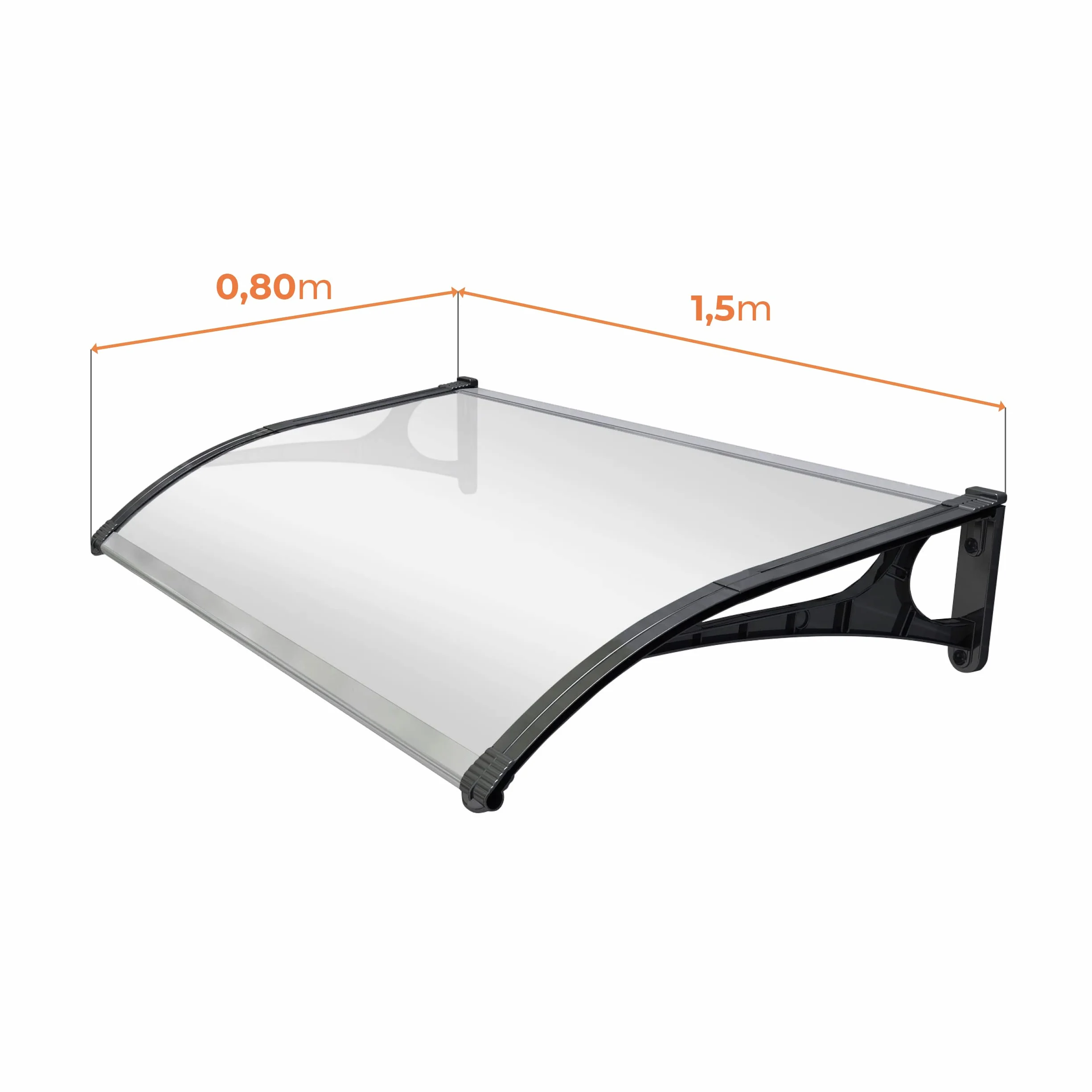 SmartSun Tenda Evoke alluminio 150 x 80 cm. Spessore 2,7 mm ultra resistente. Tetto porta protezione