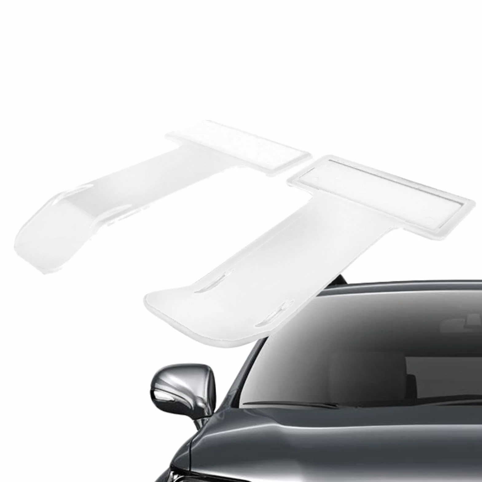 Adesivo Porta Parabrezza 2 Pezzi Porta Cartelli Parcheggio Disabili Clip Biglietti Auto