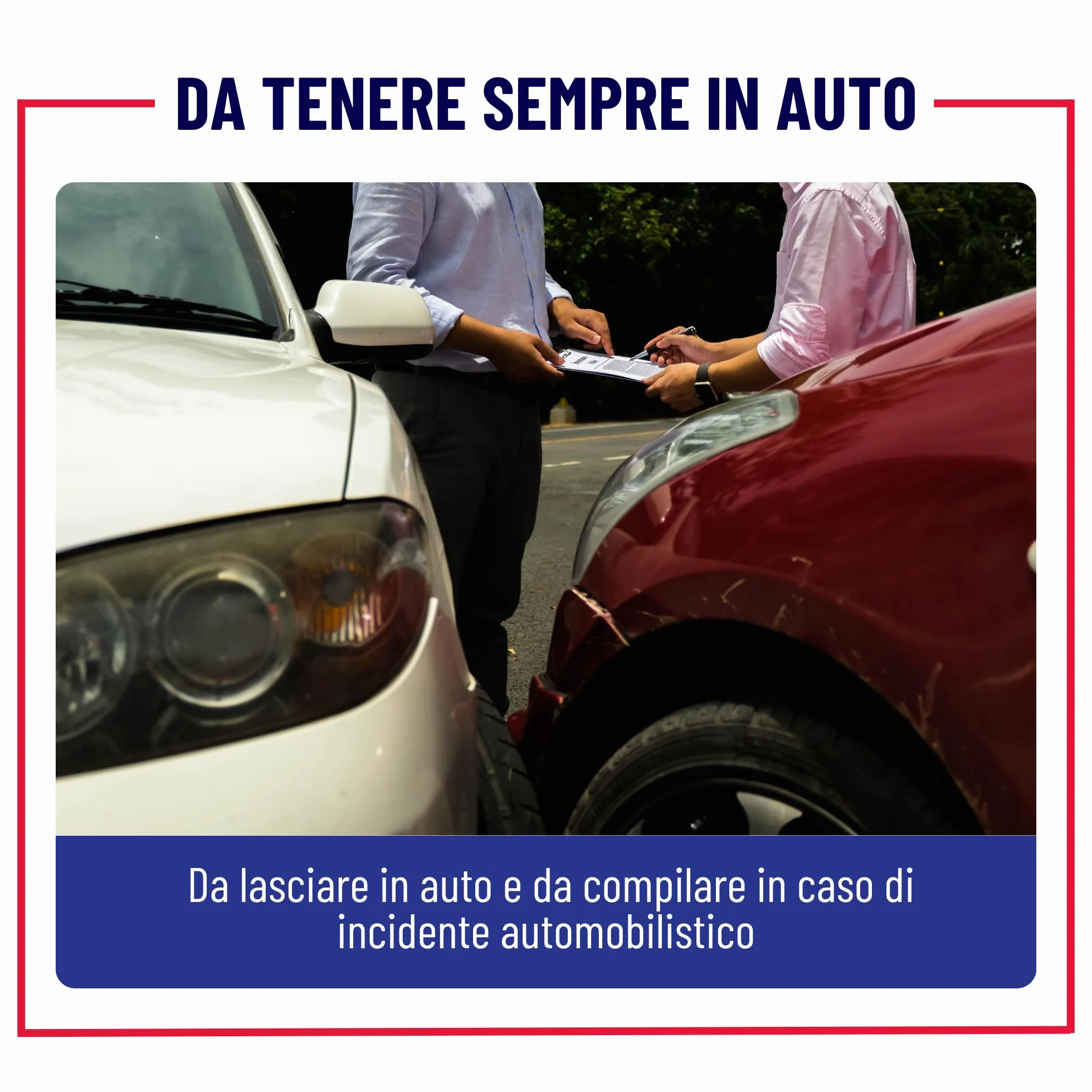 Constatazione Amichevole Incidente Kit Completo Modulo Blu Parchimetro Auto Moto Italiano Conforme Normative