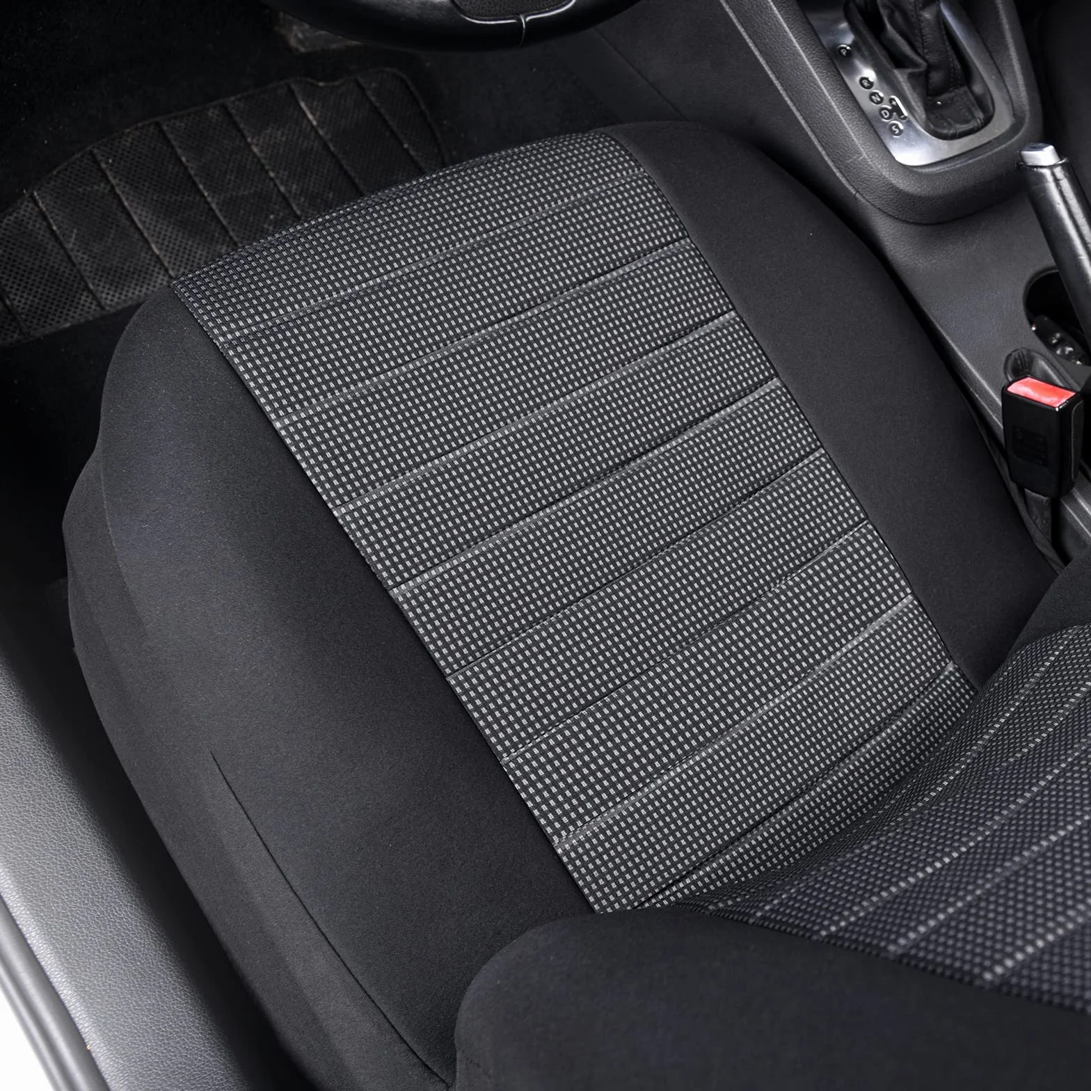Coprisedili Anteriori Universali in Tessuto Con Schienale Alto Grigio per Auto Van SUV