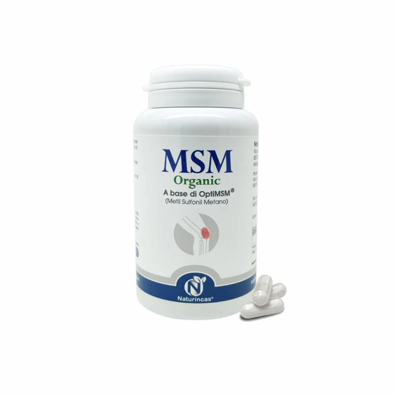 Naturincas MSM Organic Integratore Per Articolazioni e Ossa 120 cps