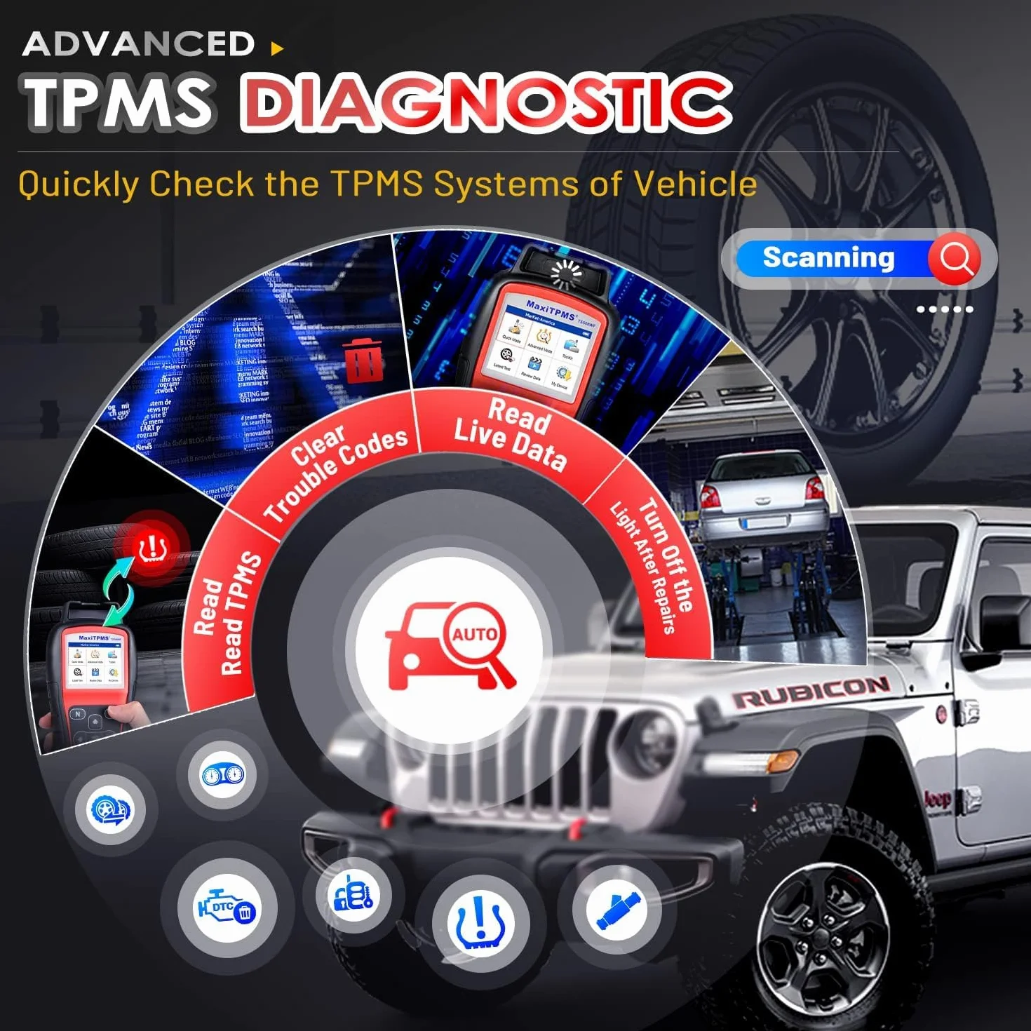 Autel MaxiTPMS TS508WF: 2026 Aggiorna Wi-Fi per TS508 TS501 PRO TS408S, Strumento Programmazione TPMS, Attivazione Tutti Sensori, Program Sensore MX, Ripristino TPMS, Lettura/Cancellazi Codice TPMS