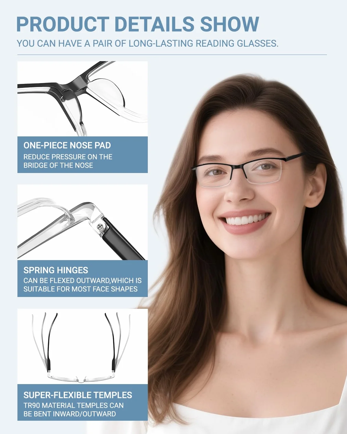 TERAISE 4PCS occhiali da lettura anti-luce blu per computer uomo donna con custodia