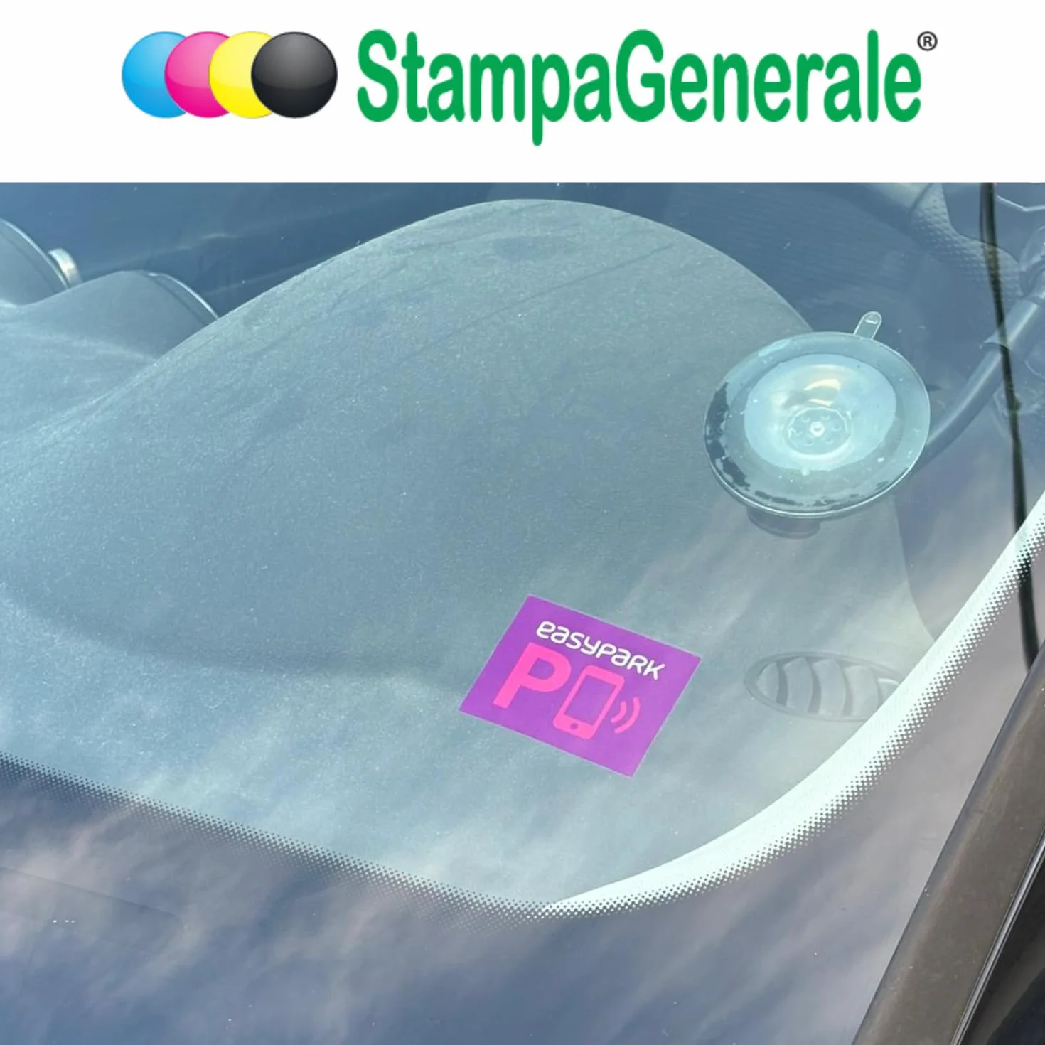 Adesivi EasyPark in PVC 5,5x4 cm per Parcheggio App - StampaGenerale