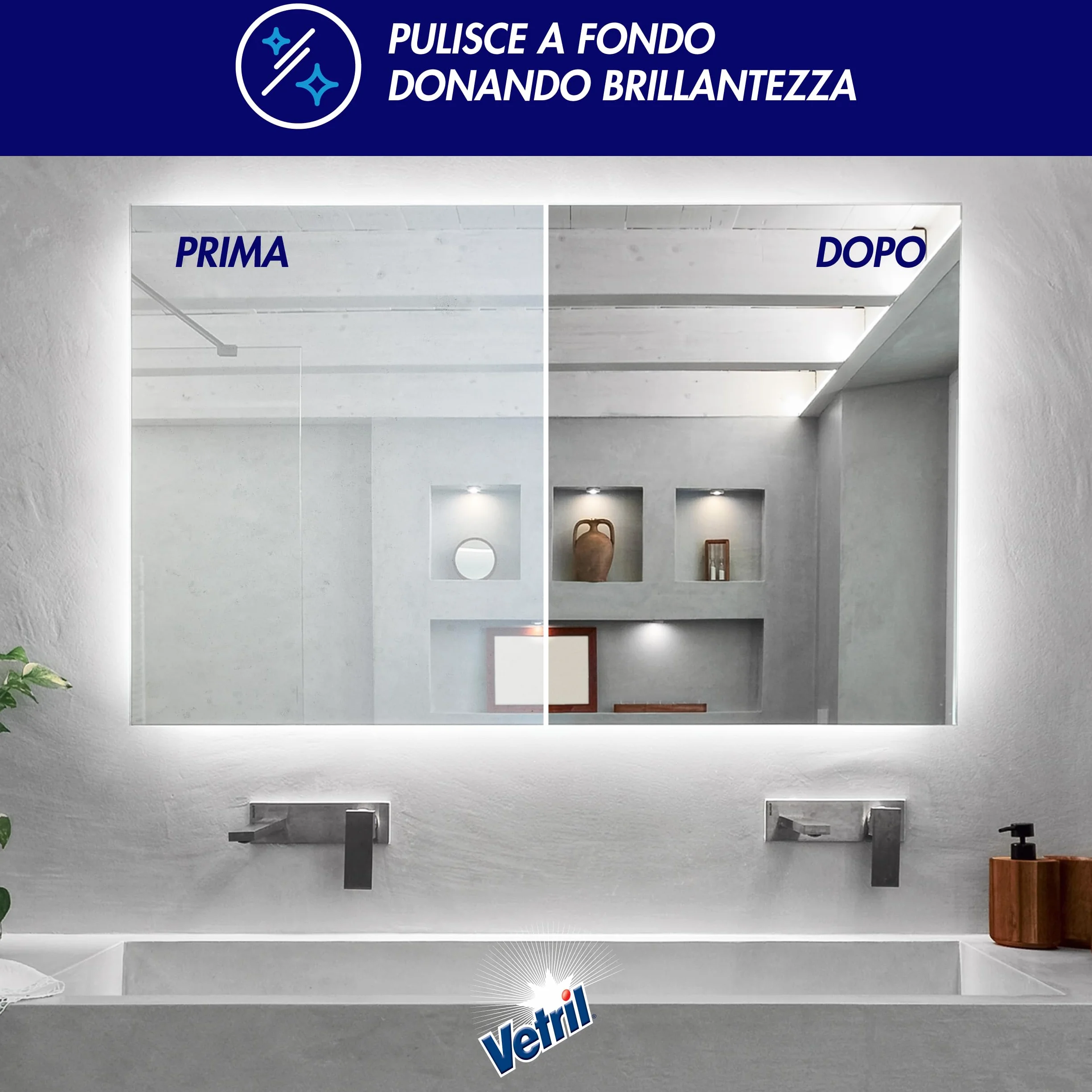 Vetril Detergente Spray Vetri e Specchi 650 ml x 12 pezzi