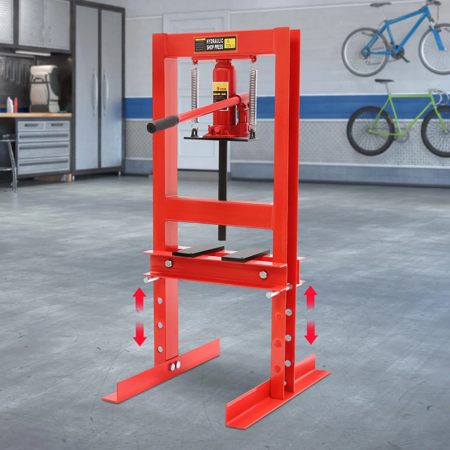 Pressa da officina idraulica 6T 125 mm acciaio al carbonio manuale per cuscinetti boccole auto