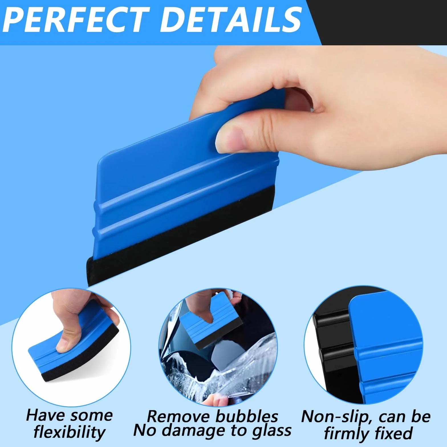 40pcs Kit di Attrezzi di Installazione di Pellicole per Vetri per Auto con spatola in Feltro Coltelli Multiuso Kit di Avvolgimento in Vinile per Installazione Pellicola per Vetri Auto Cellulare DIY