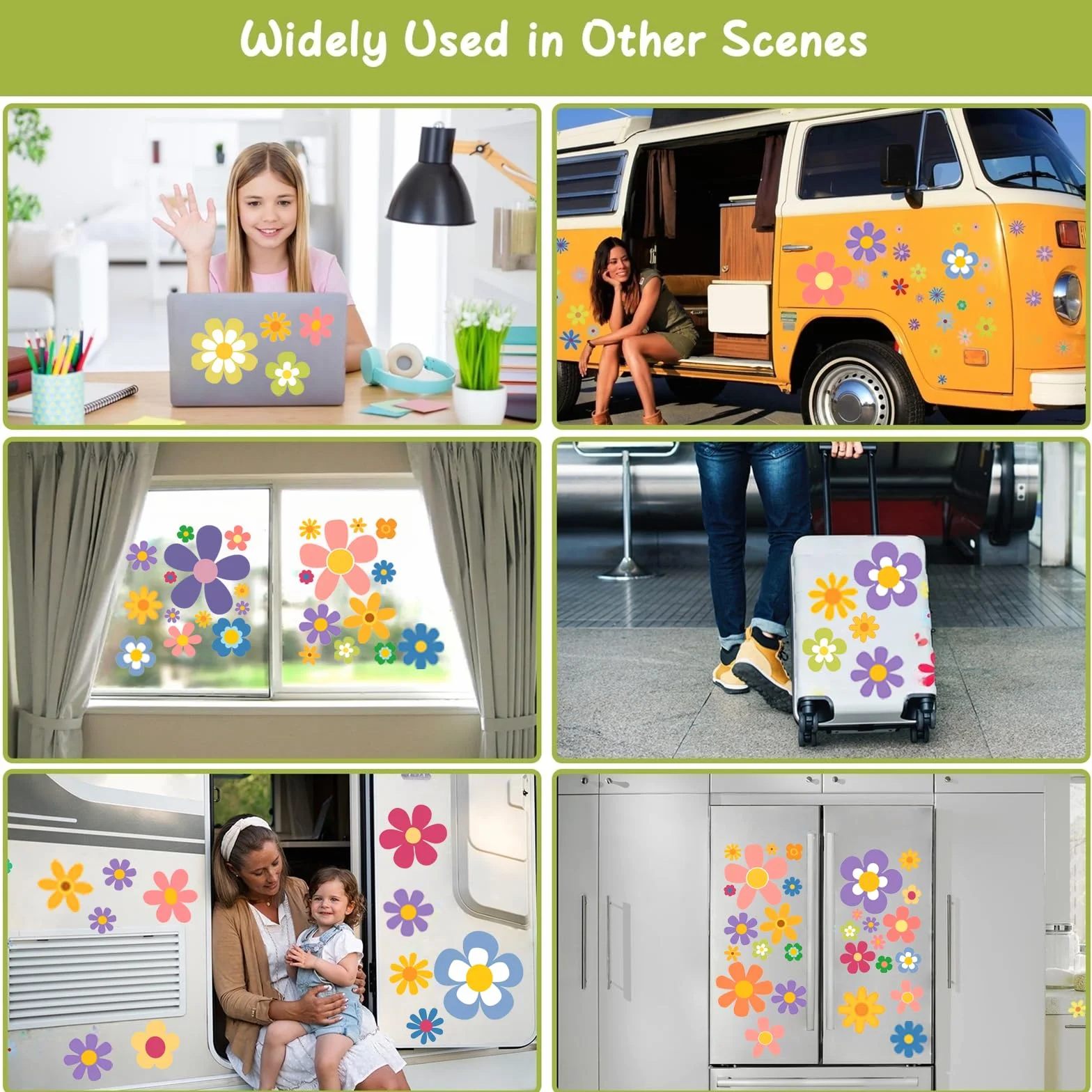 Adesivi per Auto Fiore Decalcomania Vinile Decorazione Esterna Adesivo Autoadesivo 88 PCS
