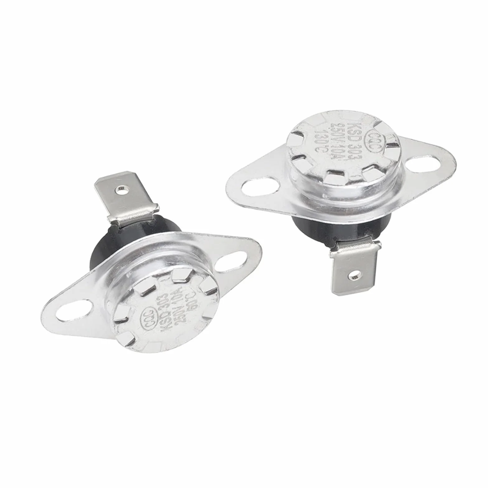 KSD301/KSD303 Termostato a ripristino manuale Interruttore di temperatura - Intervallo regolabile da 45°C a 95°C, Corrente nominale 10 A, Materiale in rame, Certificato CE e RoHS(105C,3PCS)
