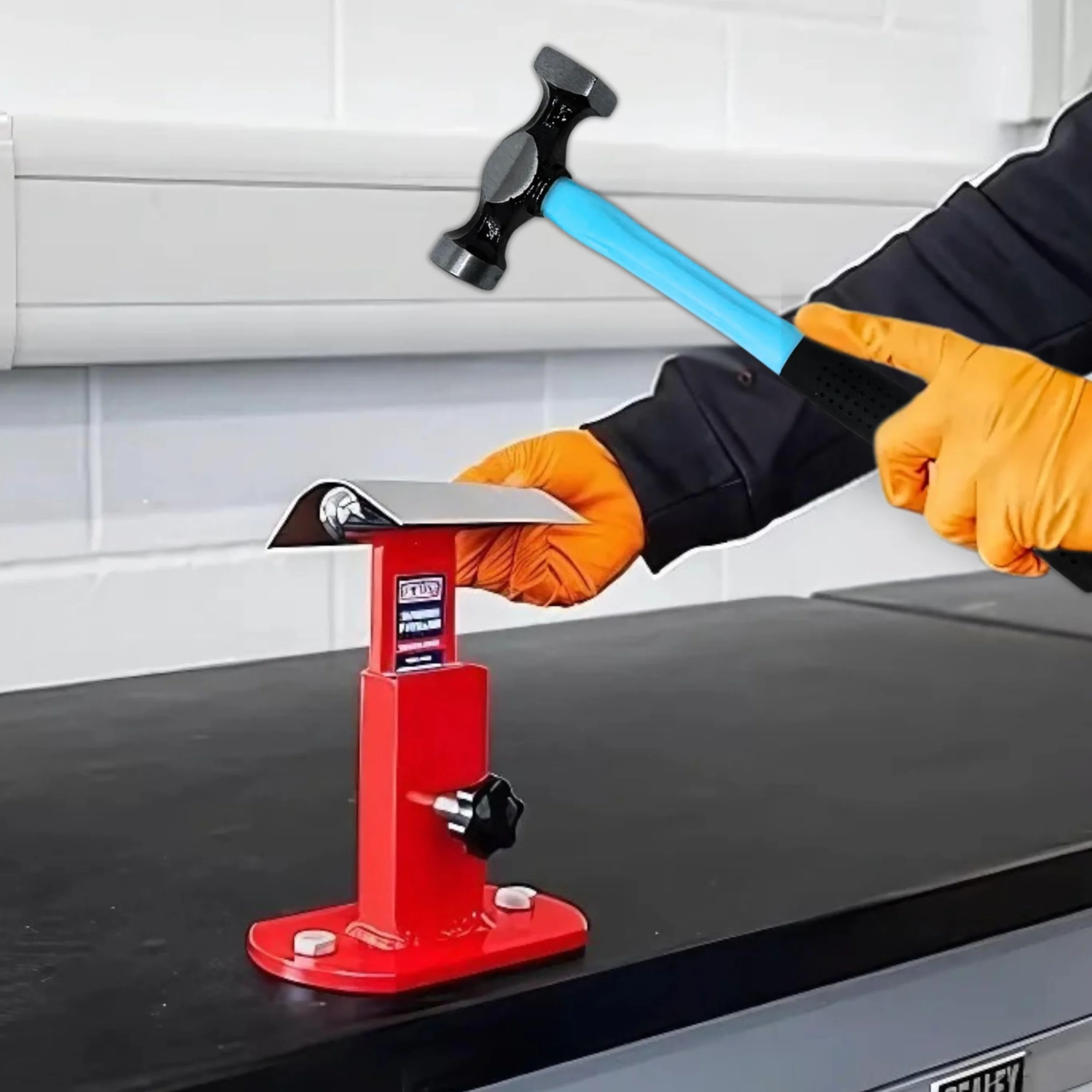 Yasta Kit Carrozziere 7 Pezzi 3 Martelli 4 Tassi Riparazione Ammaccature Auto Veicoli Set Attrezzi Battilastra Professionale Valigetta Carrozzeria Fai da Te