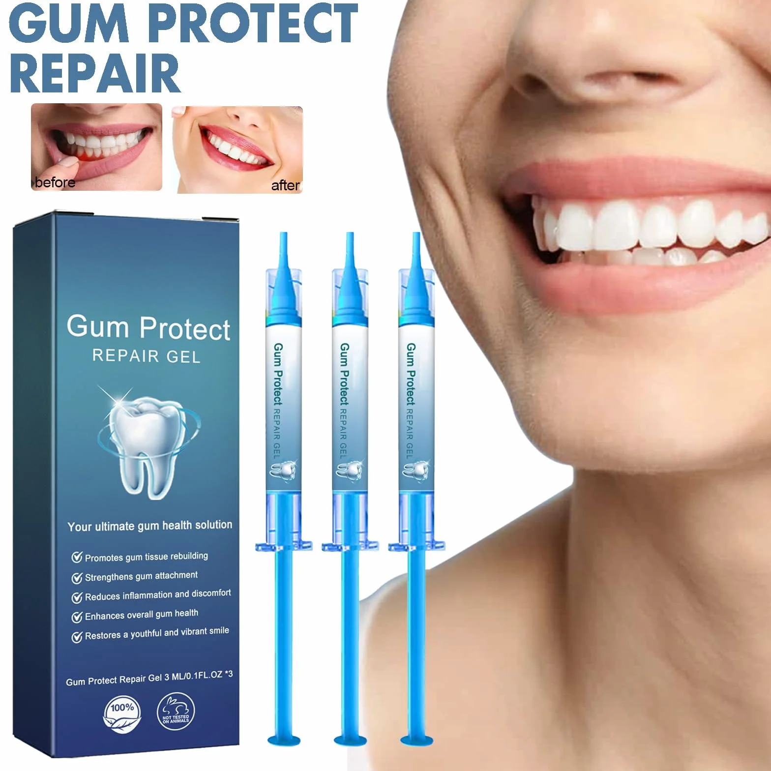 Gel per la cura delle gengive trattamento gengivale dentale rigenerante