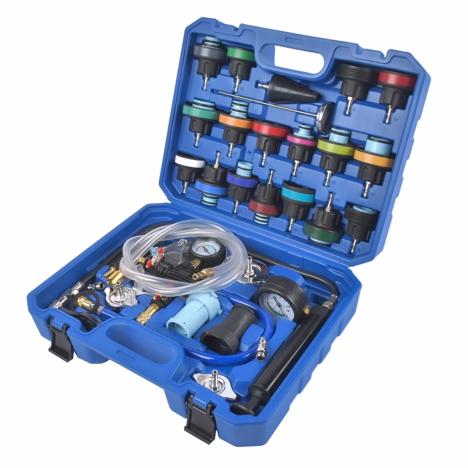 Universale Radiatore Pressione Tester Kit 31 Pezzi per Auto Sistema di Raffreddamento Test