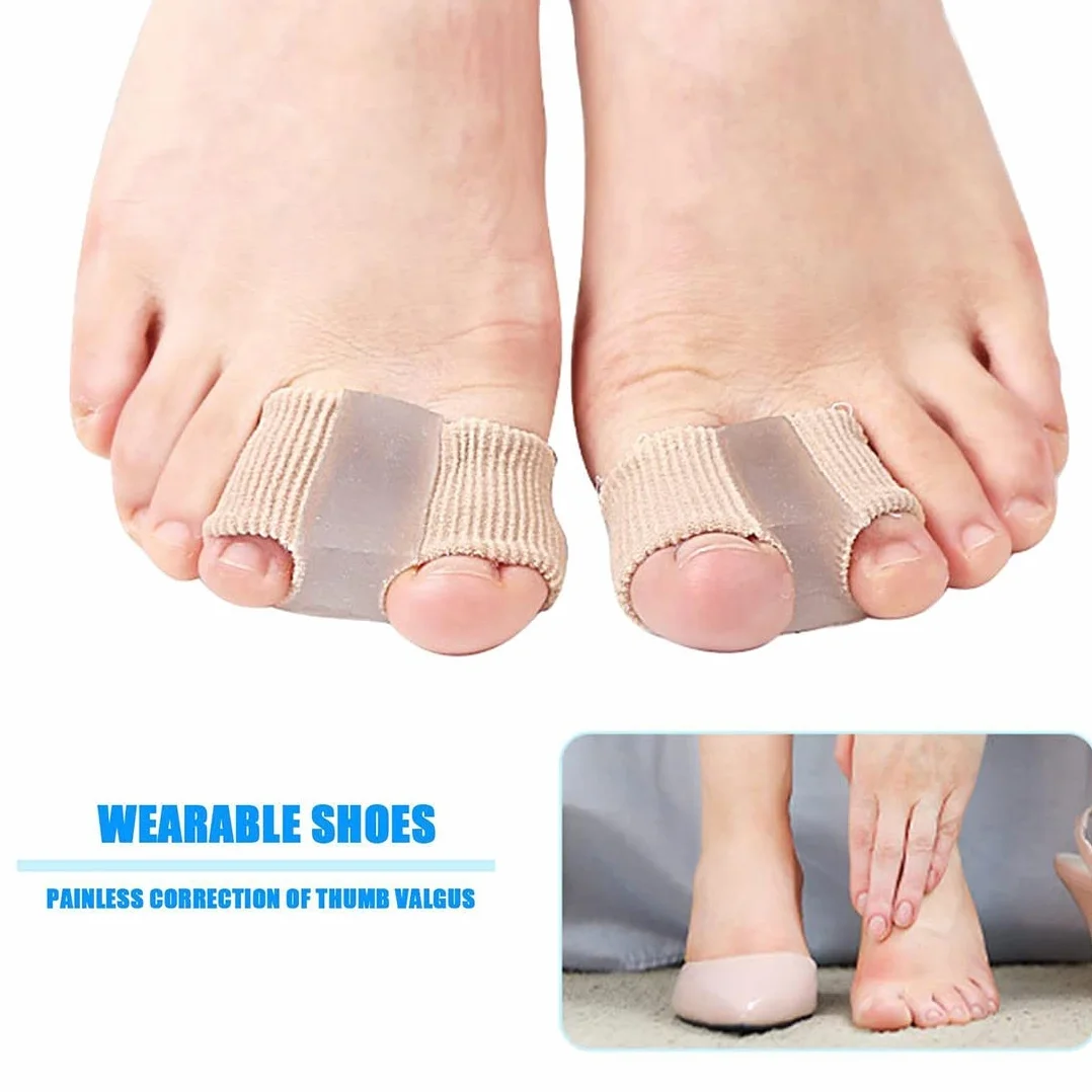 Separatori per Alluce Valgo per Dita Sovrapposte, 2Pcs Correttore in Gel per Donna Uomo