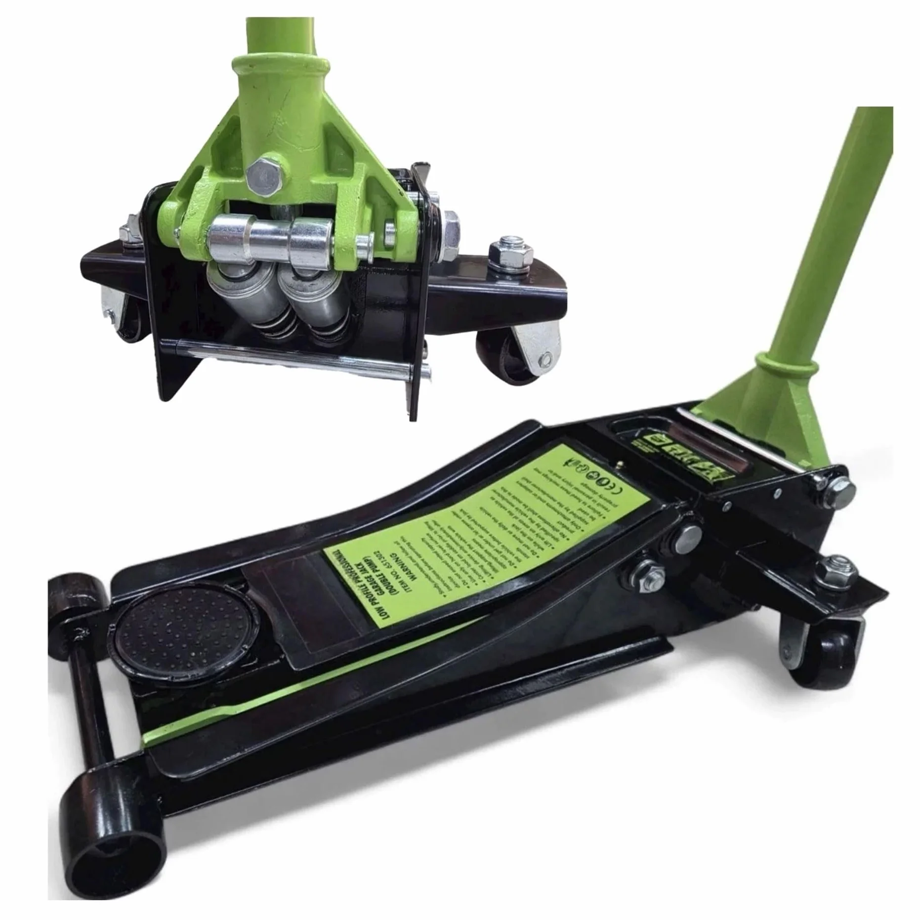 Cric Auto Sollevatore Idraulico Professionale 5T 5000kg Ribassato Doppio Pistone