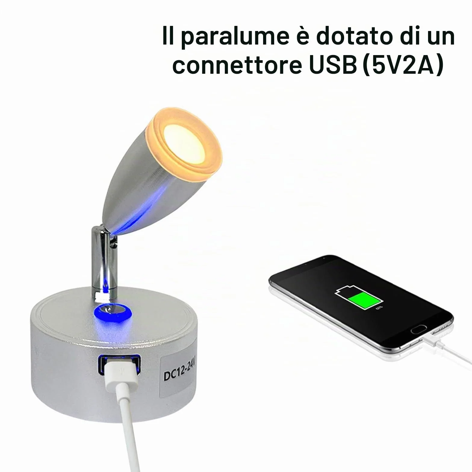 12V LED Lamps Camper, 12V Letto Lampada di Lettura, 3 Temperature di Colore, 3W, Interruttore Dimmer Tattile, DC 12-24V LED Spot per Auto Camion Caravan Campeggio Barca (2 Pezzi)
