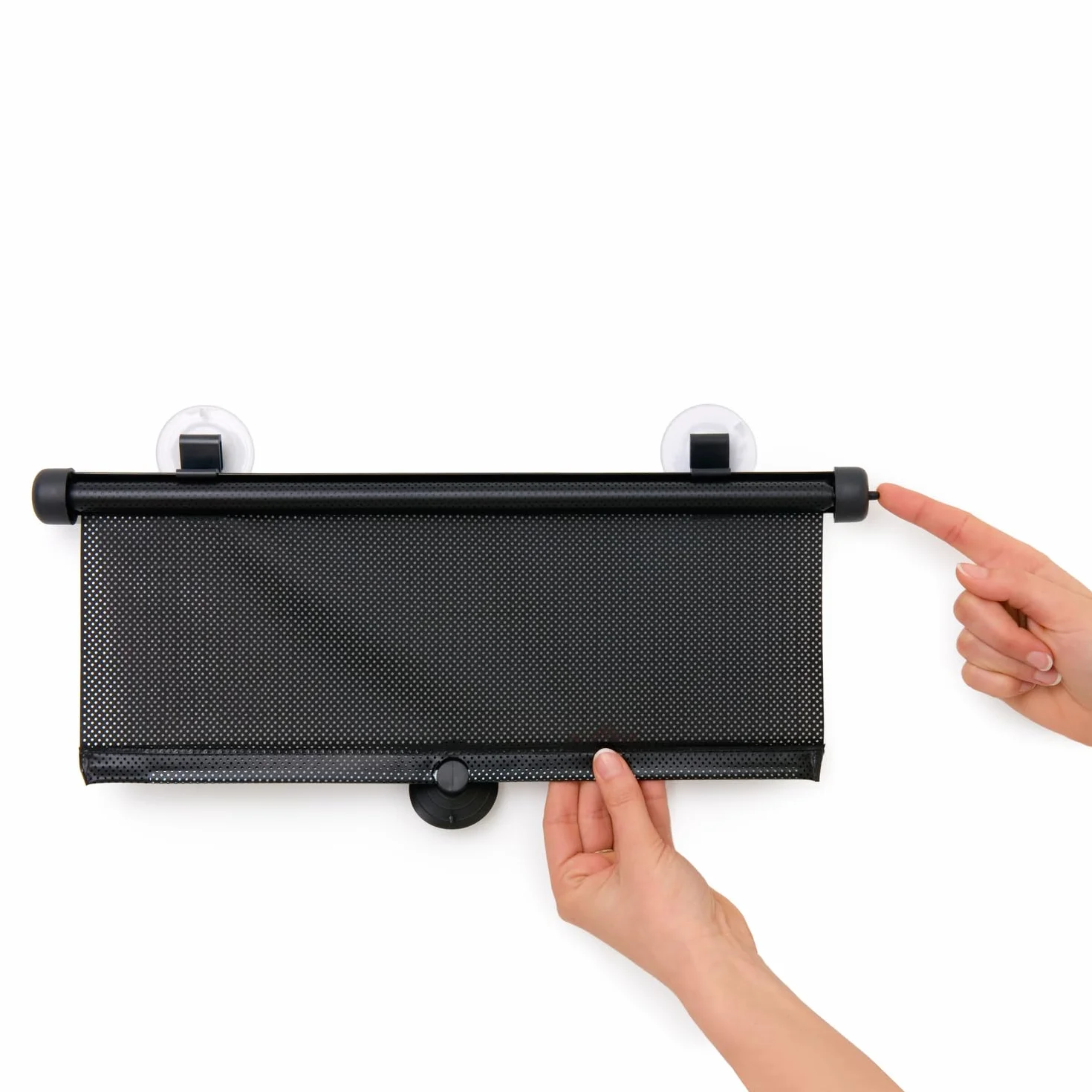 hauck Shade Me 2 – 2 Parasole Auto Bambini e Neonati, Tendine Parasole Regolabili con Ventose o Clip, Protezione Solare UV per Finestrini Laterali, Avvolgibili, Facili da Montare, Grigio