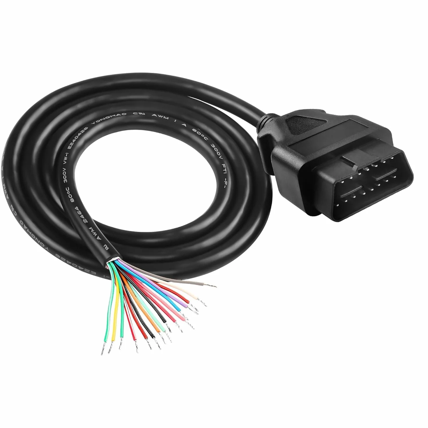 Cavo di prolunga OBD-II 16 pin estremità aperta cavo diagnostico 1 m 3,28 FT