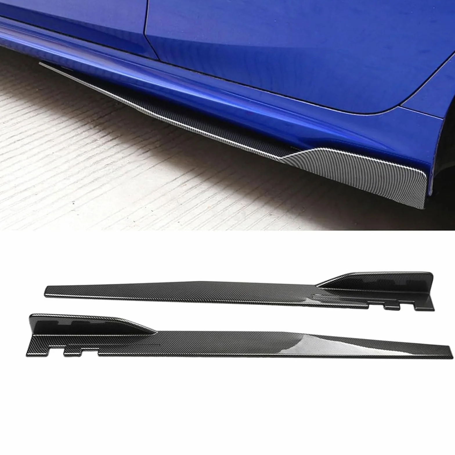 Auto Minigonne Laterali per Renault Arkana 2019 2020 2021 2022 2023 2024 2025, Alettoni Laterali Gonna Laterali Estensioni, Accessori Auto,Carbon Fiber Look