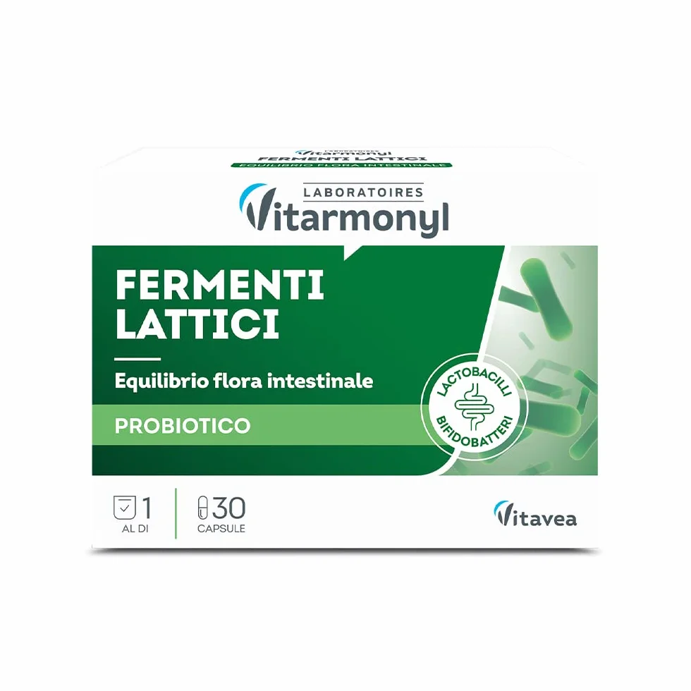 Vitarmonyl Fermenti Lattici Probiotici 7 Miliardi UFC 30 Capsule Integratore Flora Batterica Intestinale