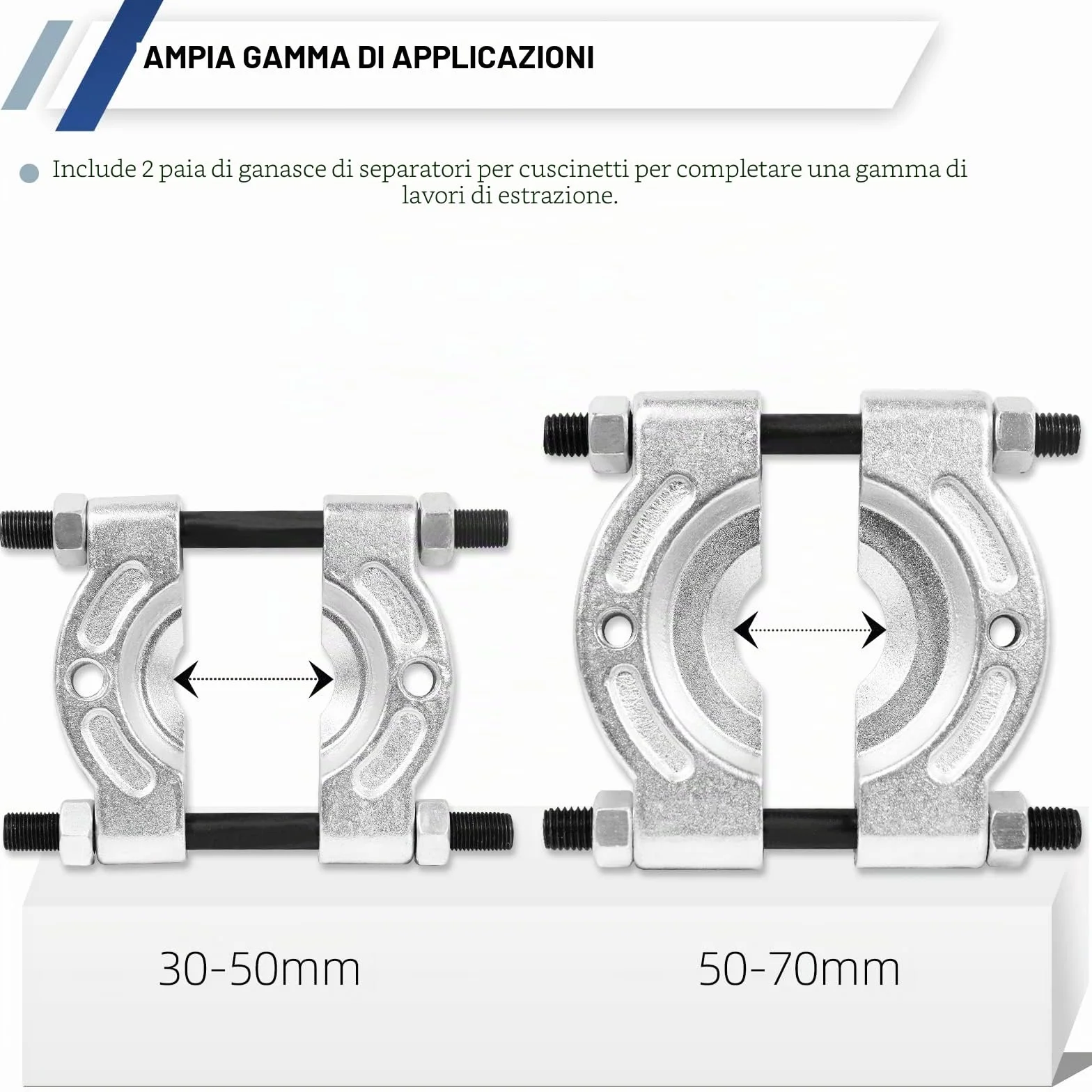 CCLIFE 14 Pezzi Kit Estrattori per Cuscinetti Separatore Set 30-70mm