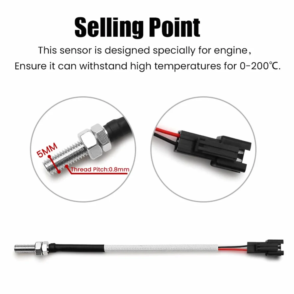 KOSO sensore di temperatura testa cilindro 10 mm 14 mm sonda adattatore