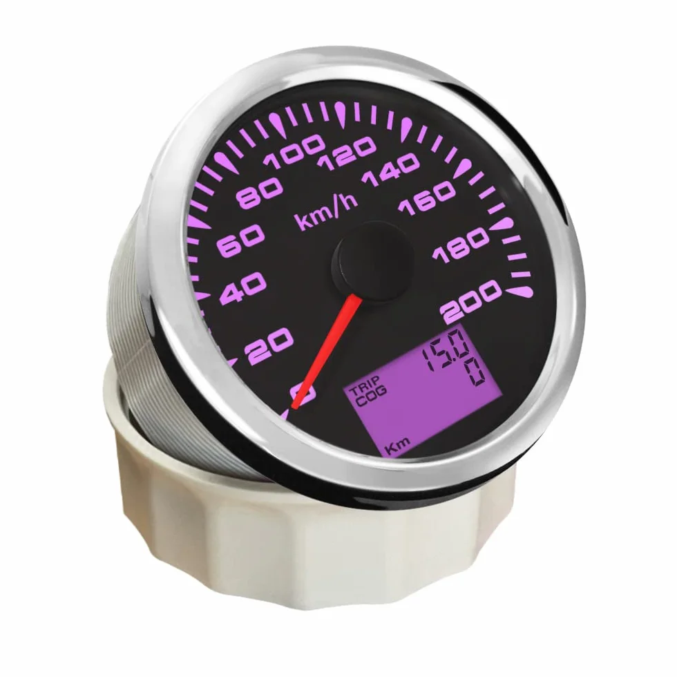 ELING Velometro per tachimetro GPS per auto 0-200KM/H Chilometraggio del contachilometri con retroilluminazione 85mm