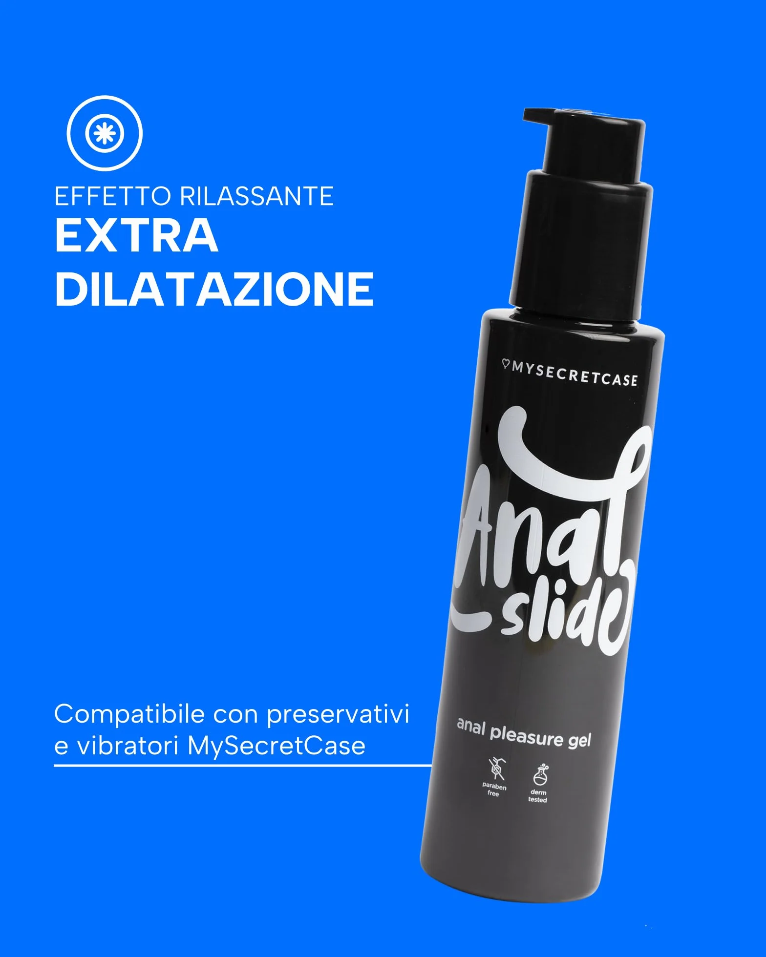 MySecretCase Lubrificante Sessuale Intimo all'Acqua 150 ml Gel Anale Compatibile con Preservativi