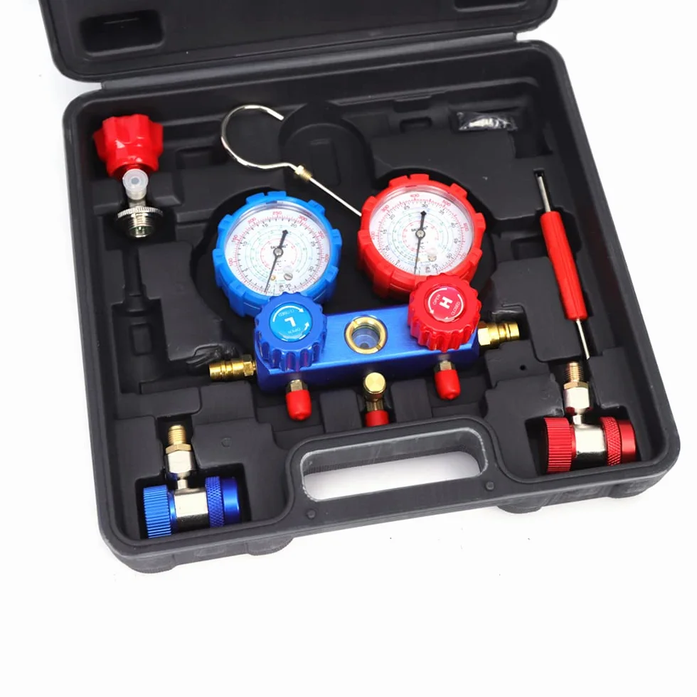 Set di manometri per auto R410A R134A R536A R530G R636G con tubi