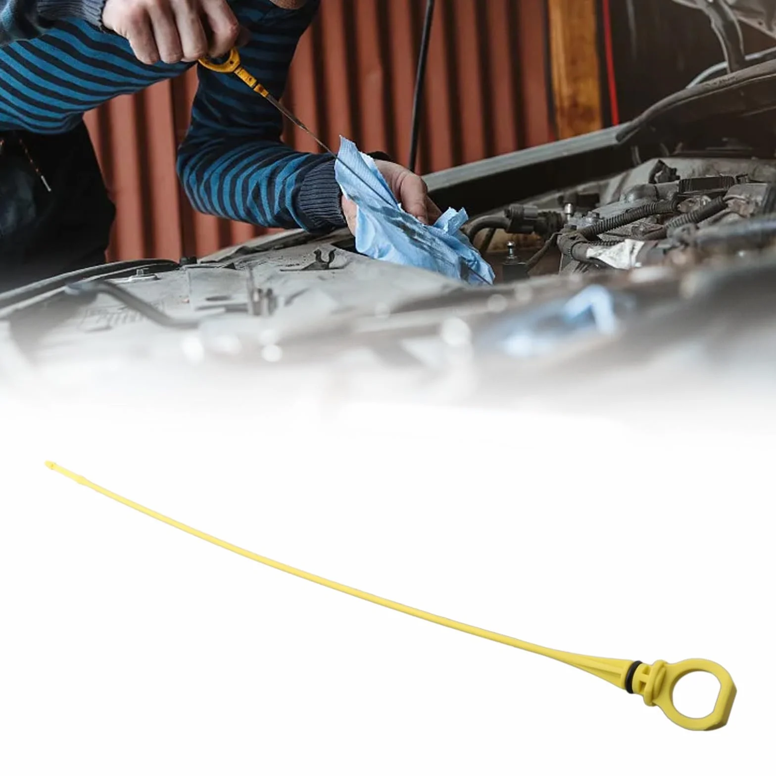 Asta livello olio motore per Fiesta per V per Fusion 1.4 TDCi, indicatore di livello ABS giallo compatibile con C2 C3 206 207 307 1.4 HDI 1331073