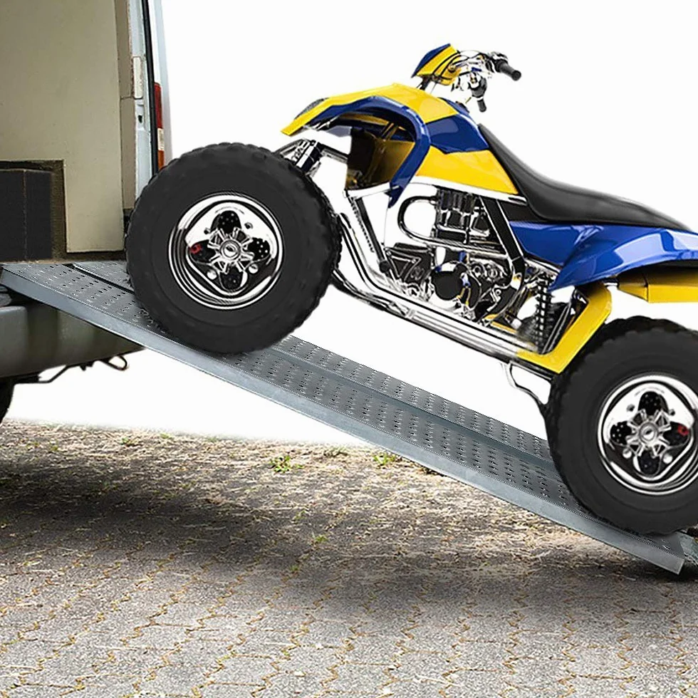 ACXIN 2 rampe di carico, massimo 400 kg, in acciaio zincato, antiscivolo, per moto, ATV, quad, auto, 160 x 22,5 cm