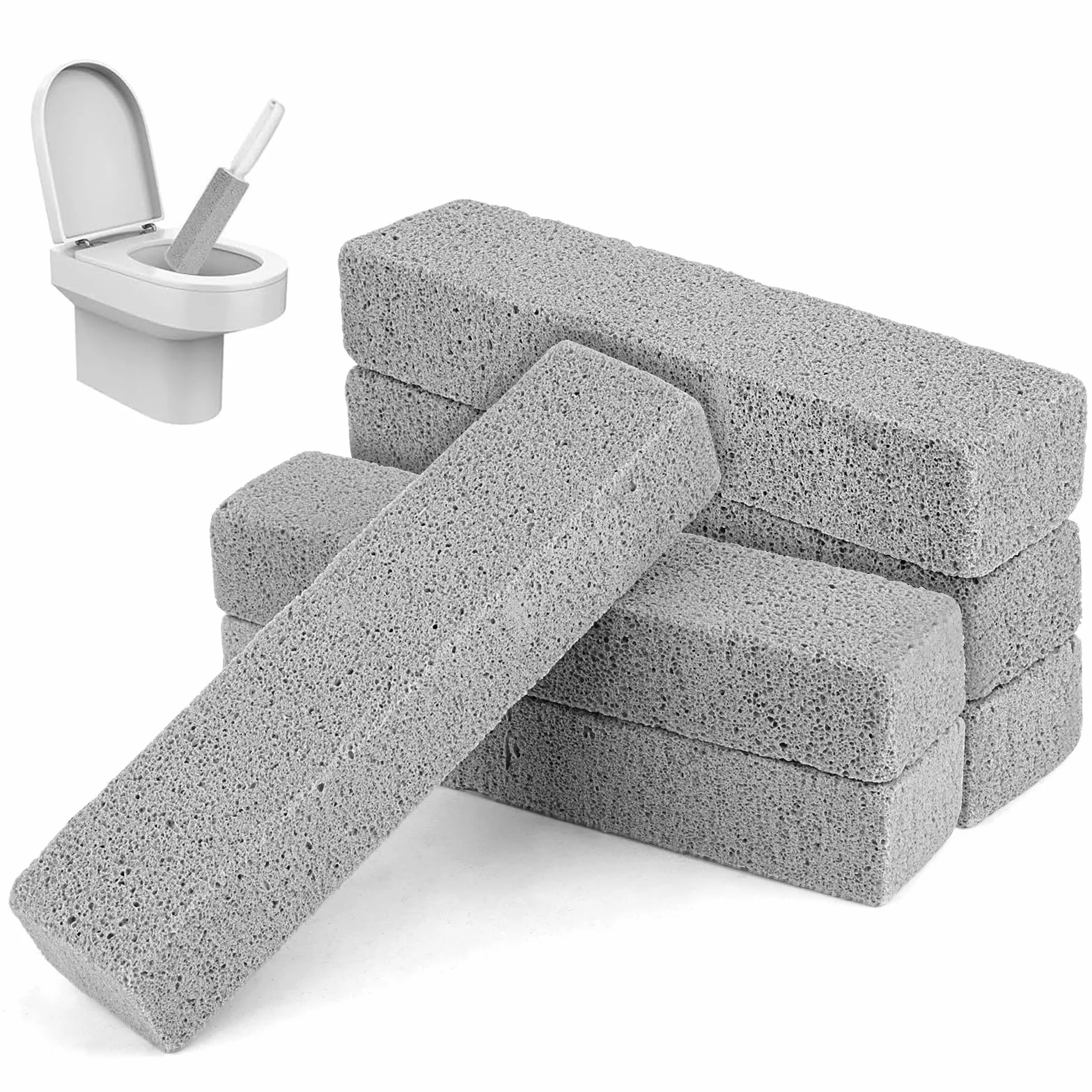 Pietra Pomice Detergente WC 6 Pezzi, Pumice Stone per Bagno e Cucina