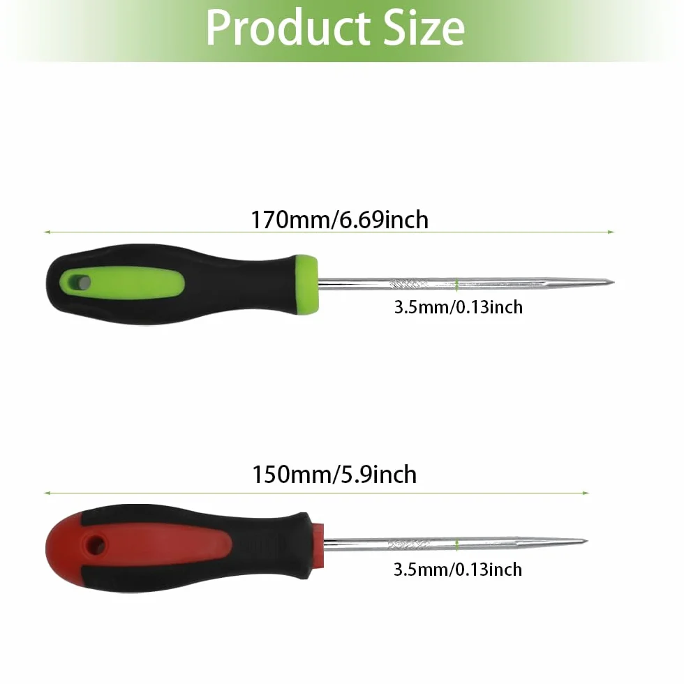 Set di 8 Pezzi Ganci per Paraolio 15-17cm Kit Estrattore per Paraolio con Impugnatura Antiscivolo Strumento di Rimozione Guarnizione O-ring per Auto