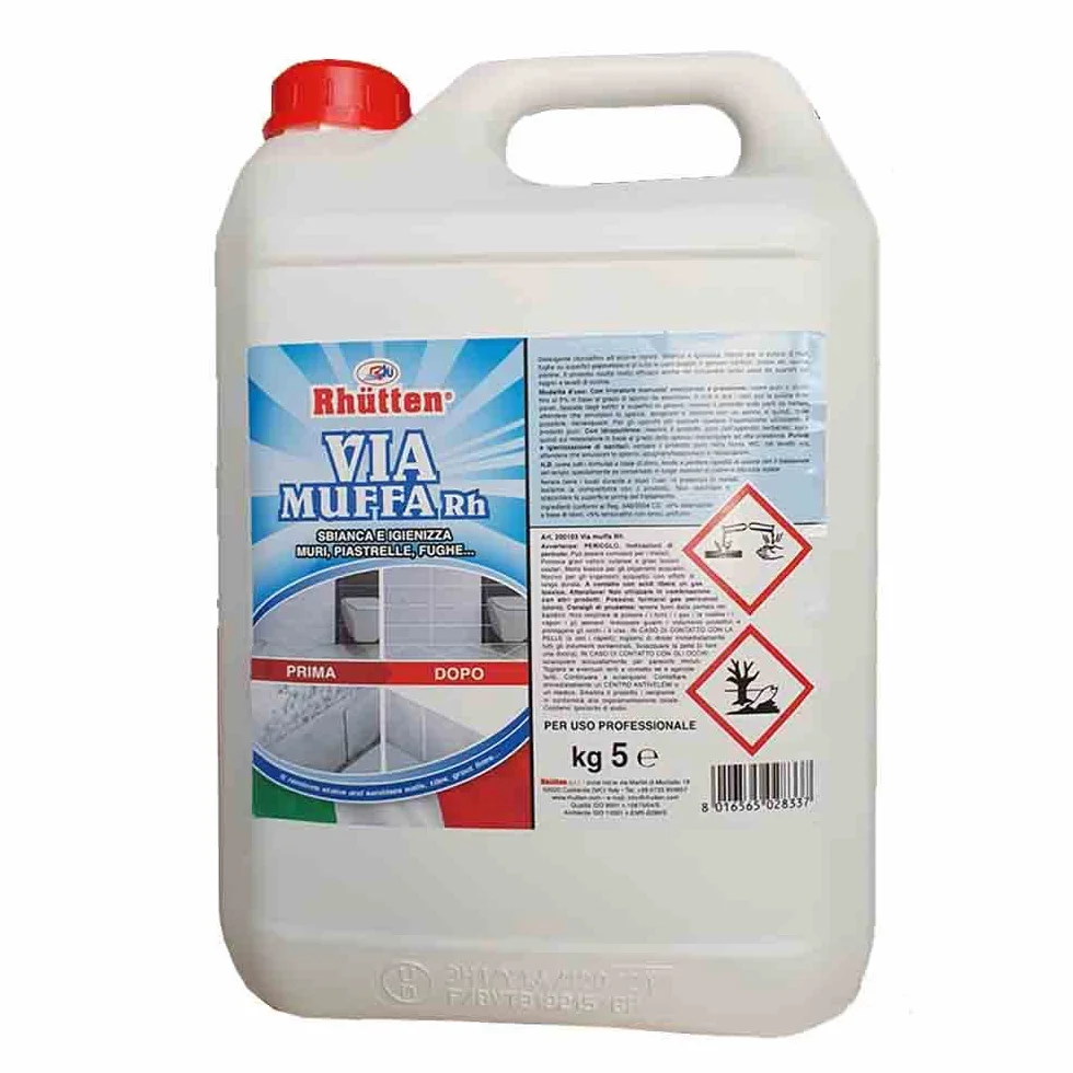 Antimuffa per Muri 5lt Via Muffa + Erogatore 0,8 lt