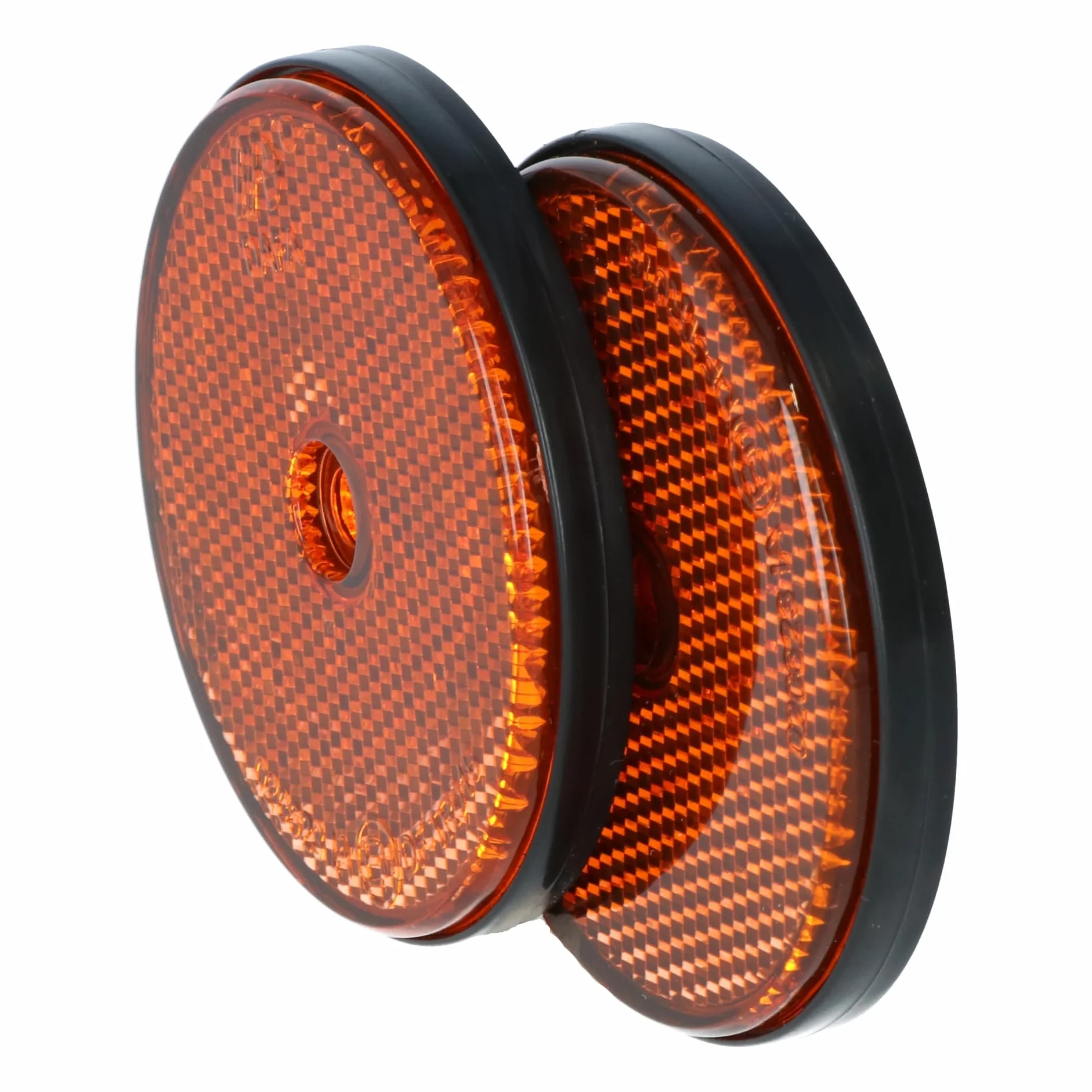 Carpoint Catarifrangenti Rotondi 70mm Arancio 2-Pezzi