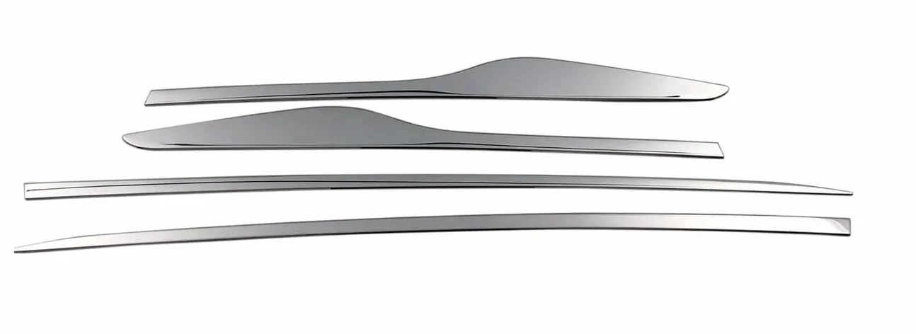 Ricambi Adatto per Renault Clio IV 2012-2018 4 pezzi in acciaio inossidabile rivestimenti cromati portiere laterali