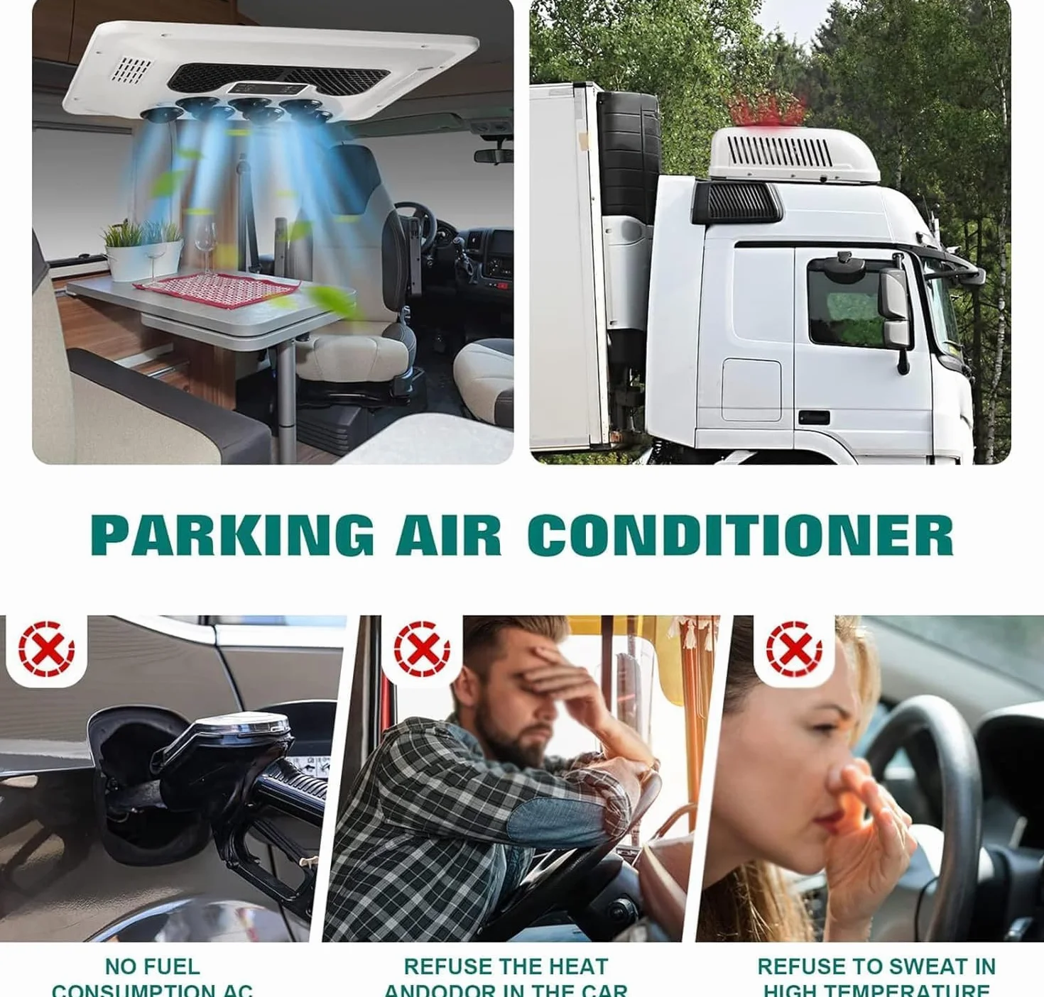 Condizionatore Universale 12V per Camper Camion Raffreddamento Riscaldamento