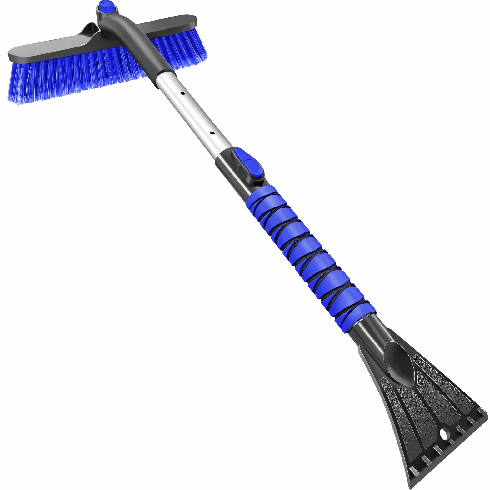 HEEYA Raschietto per Auto 32,6 cm, Spazzola da Neve e Raschietto per Ghiaccio Estensibile per Parabrezza, SUV, Camion, Blu