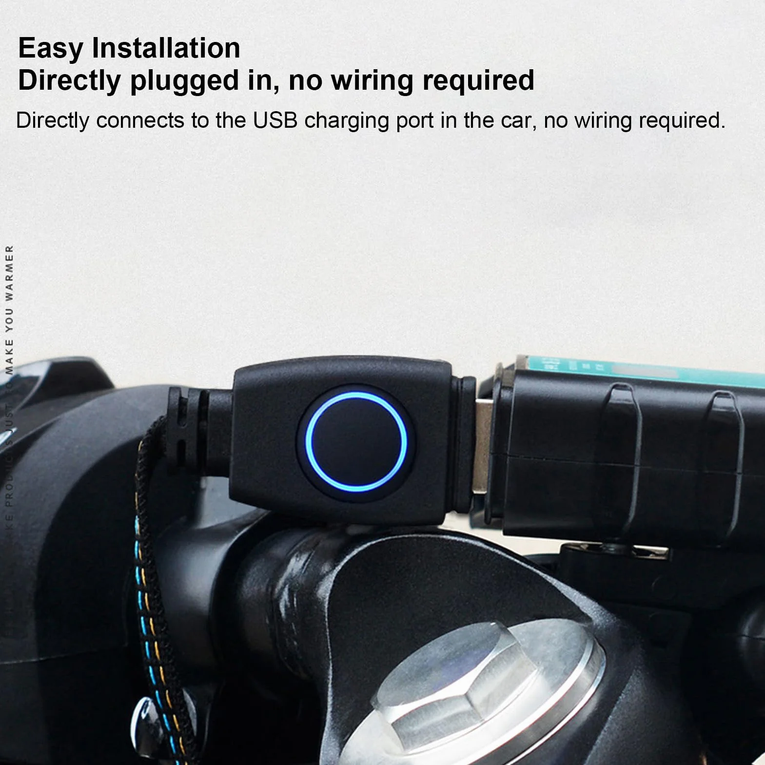 Copri Manubrio Riscaldante USB 5V per Moto e Scooter – Riscaldatore Manubrio con 3 Livelli di Temperatura (50°C/60°C/70°C), Rivestimento in Fibra Aramidica Antiscivolo, IP67 Impermeabile